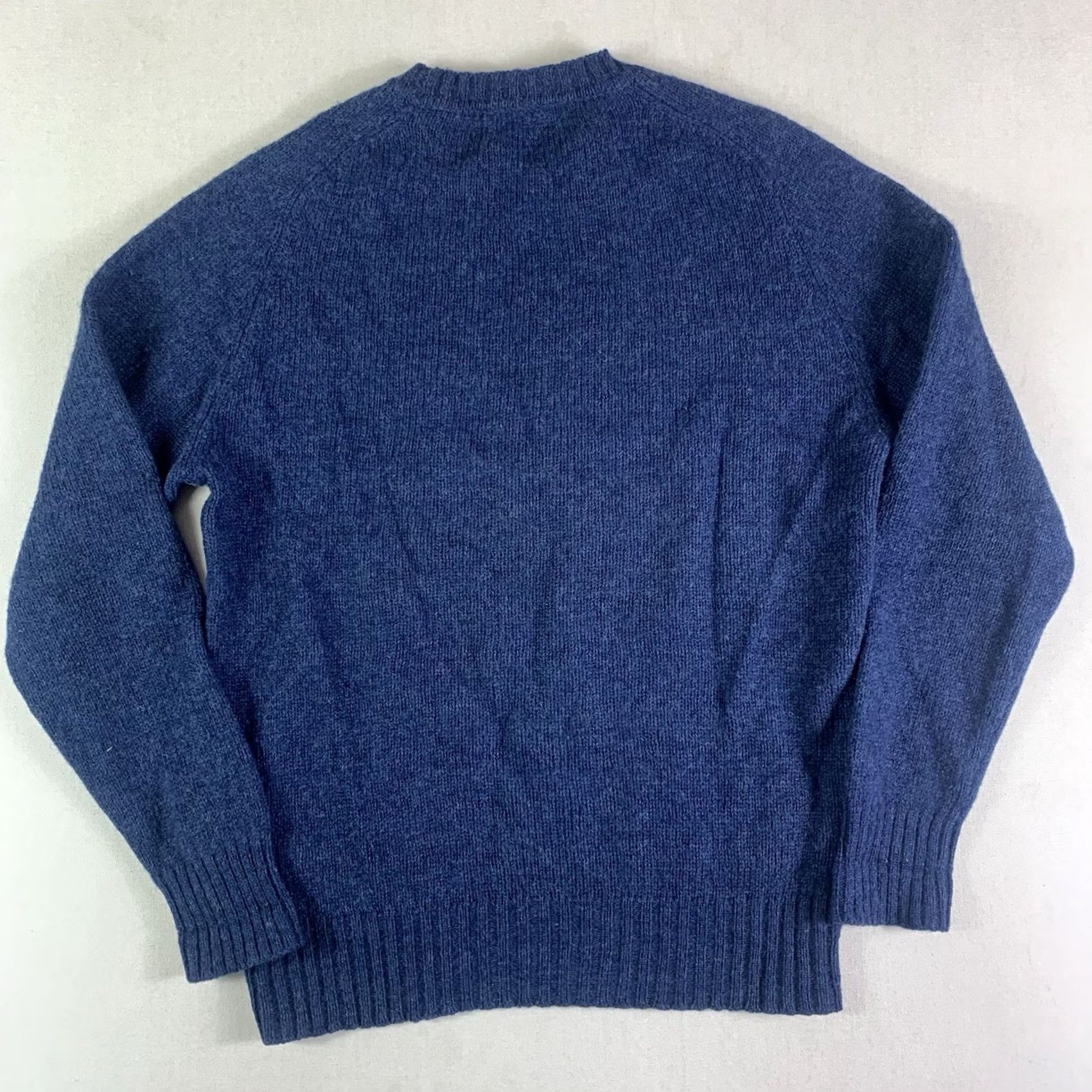 Vintage Andrew St. John Sweater Crewneck Pullover Knit Navy Blue 100% Wool Men's Large Regular Knit Style Fisherman 2 Holes Size US L / EU 52-54 / 3 - 7 Thumbnail