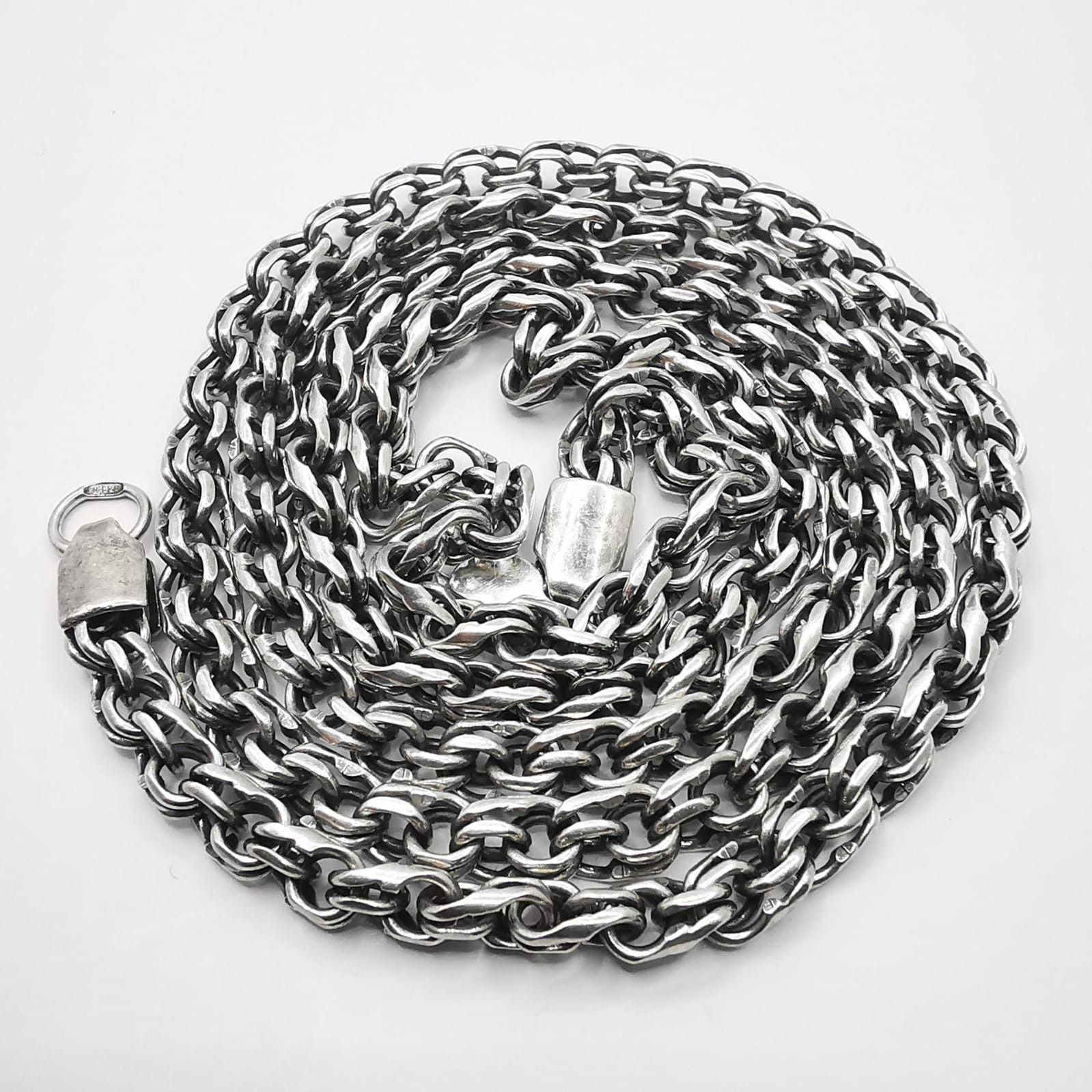 Vintage Statement Jewelry Chain 925 Sterling Silver 21,09G, Men's