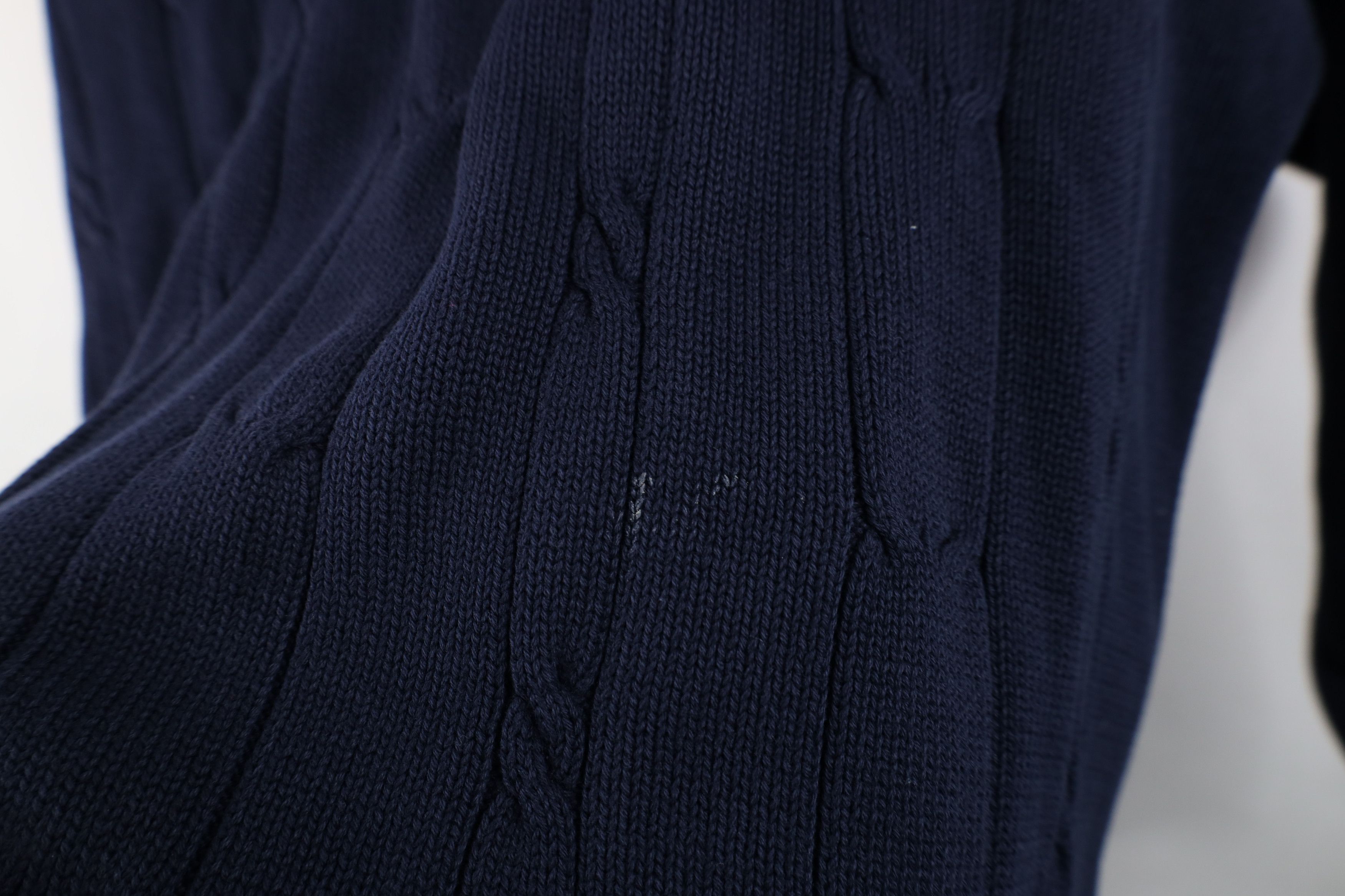 Nautica Vintage 90s Nautica Sailboat Cotton Cable Knit Sweater Blue Size US XL / EU 56 / 4 - 6 Thumbnail
