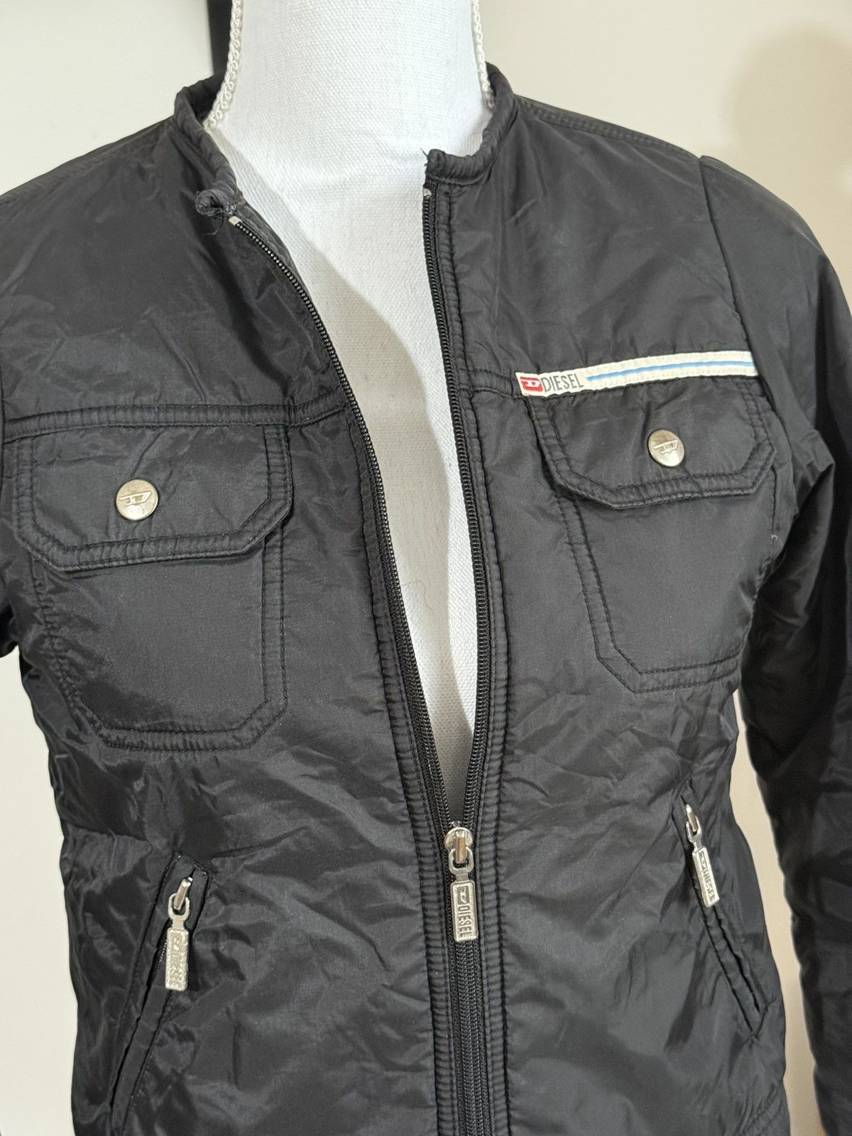 Diesel Diesel Y2K Cropped Black Jacket – Size M (fits XS/S) Size S / US 4 / IT 40 - 3 Thumbnail