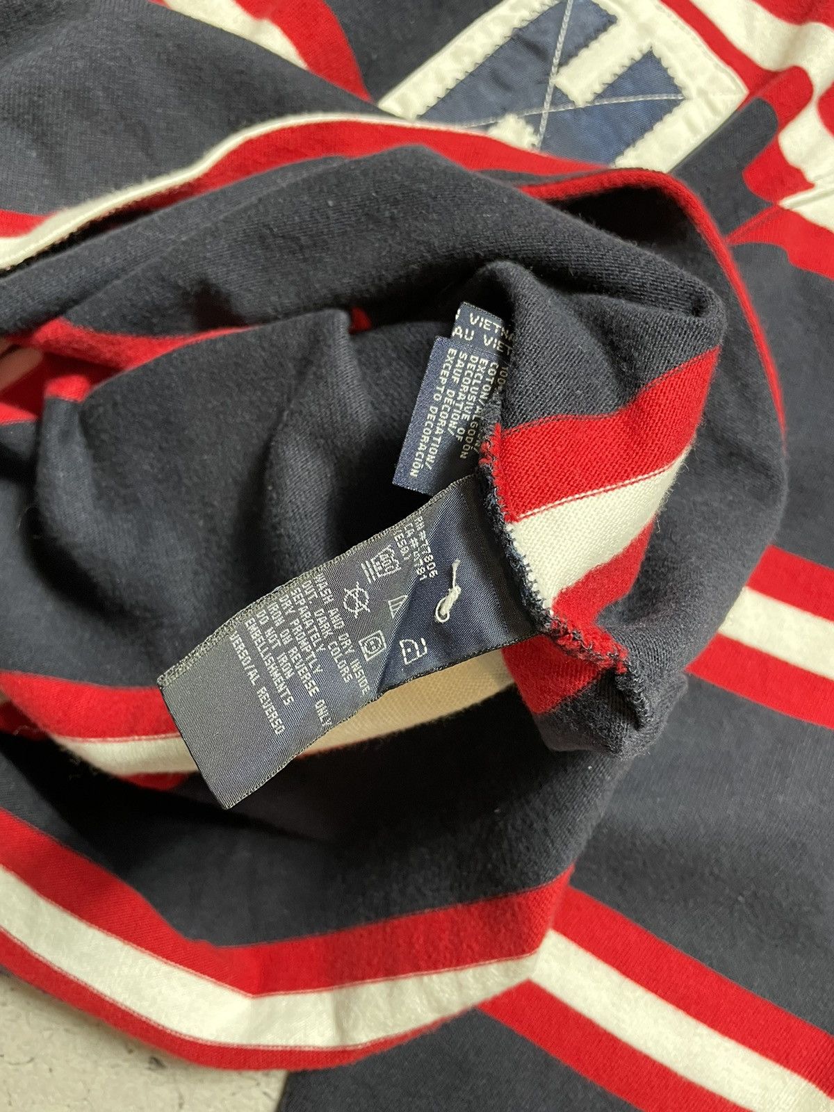 Tommy Hilfiger × Vintage Vintage Tommy Hilfiger Y2K Striped Rugby Sweatshirt Size US L / EU 52-54 / 3 - 8 Thumbnail