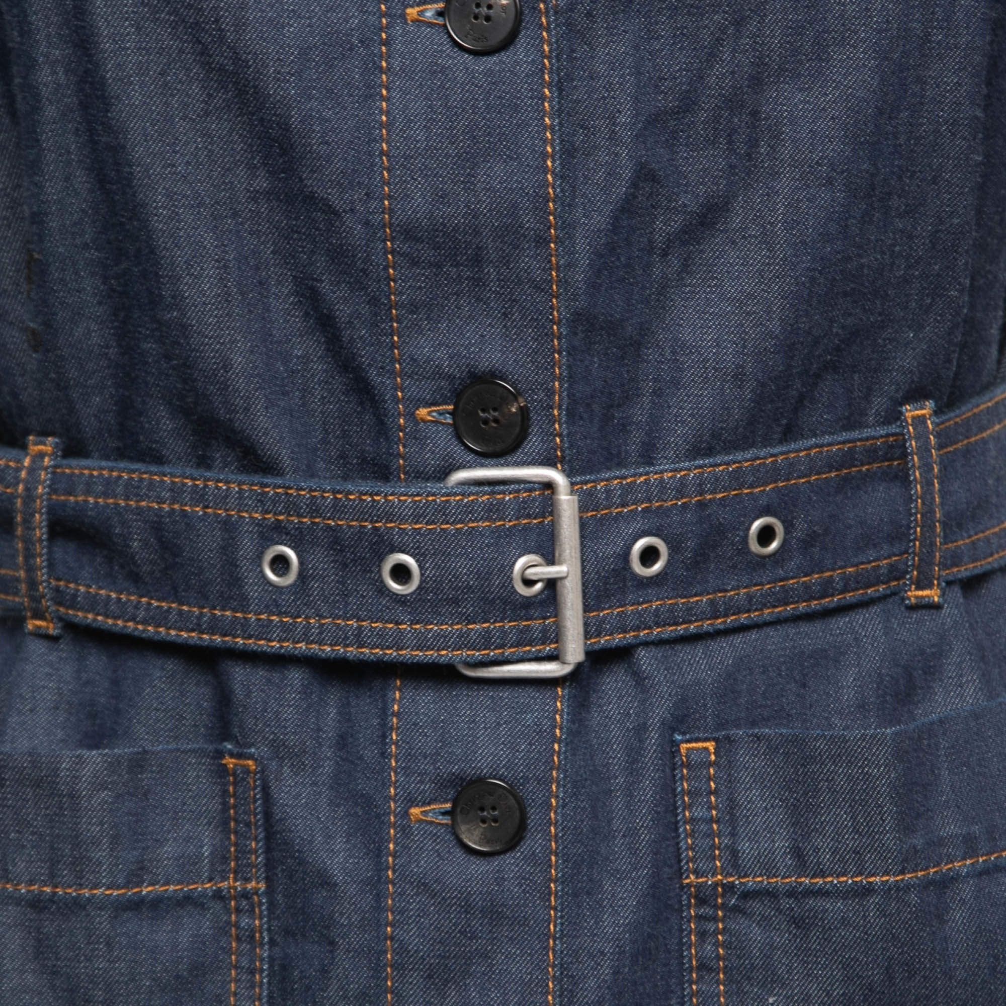 Dior Dior Blue Denim Couture Belted Shirt SZ 4 NWT MSRP $2350 Size XS / US 0-2 / IT 36-38 - 3 Thumbnail
