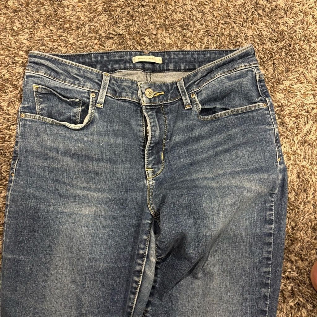 Levi's Levi's Women's Mid Rise Skinny Jeans Size 34" / US 12 / IT 48 - 4 Thumbnail