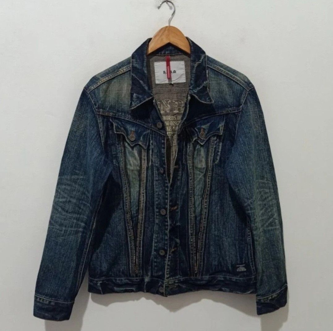 Japanese Brand HNBM has no boundaries of manifest Trucker Denim Jacket Size US XL / EU 56 / 4 - 1 Thumbnail