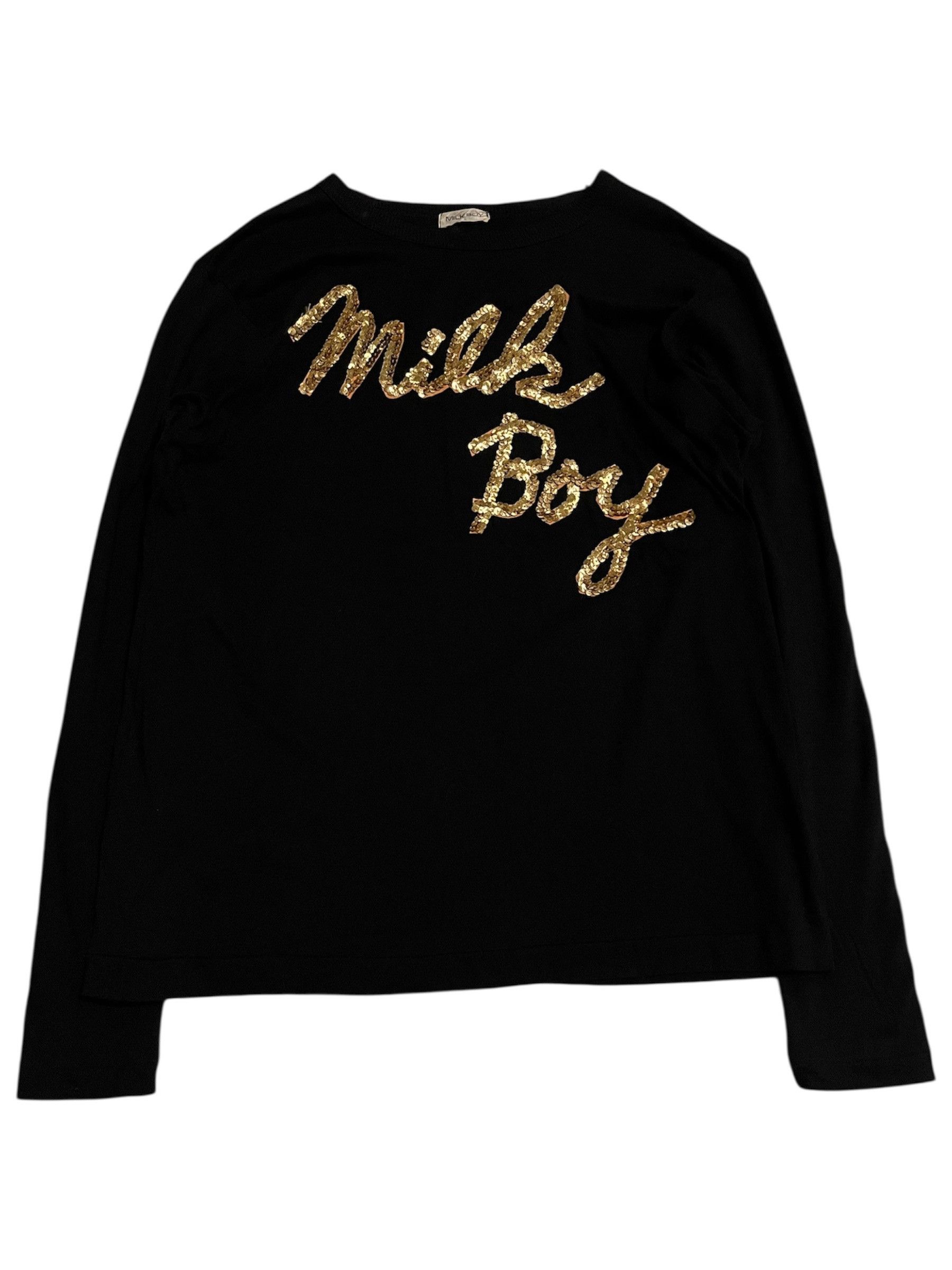 20471120 MILK BOY Japanese Brand Sequin Vintage T-Shirt Size US S / EU 44-46 / 1 - 1 Thumbnail