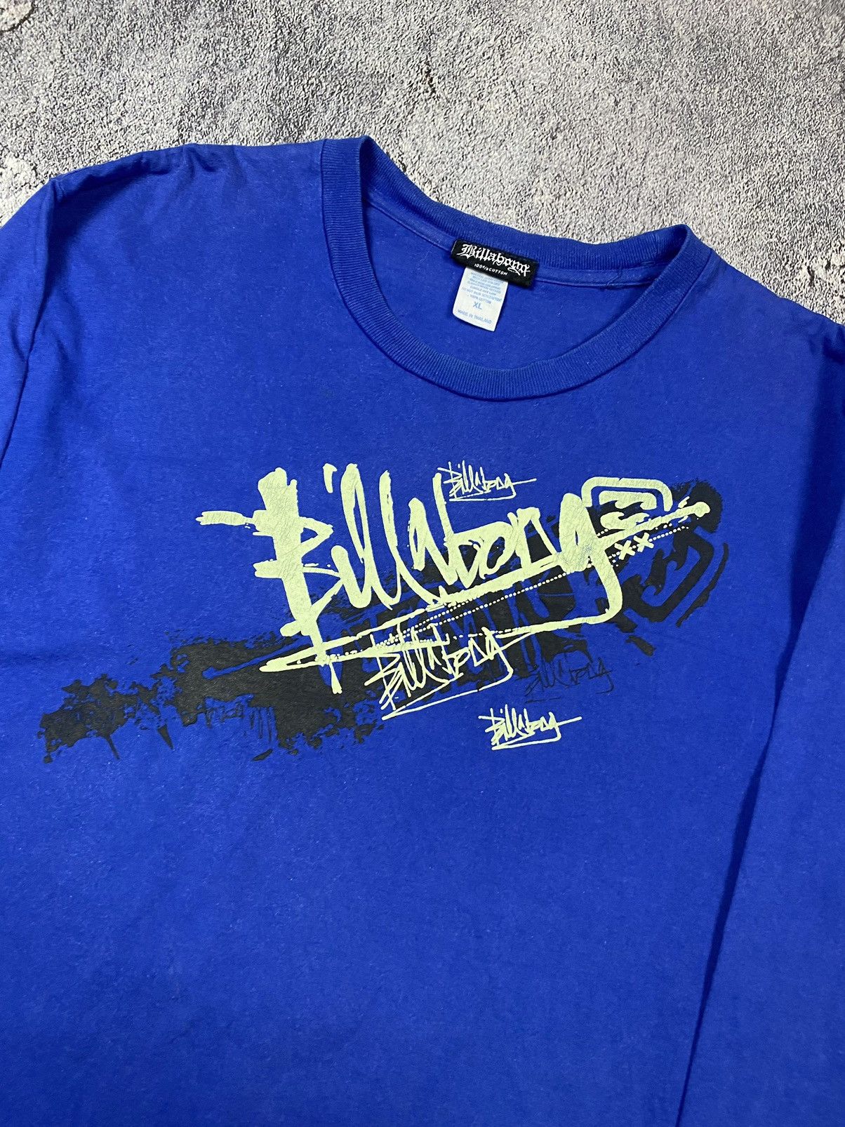 Billabong × Vintage VTG 00s Billabong Blue Surf Style Longsleeve Y2K Streetwear Size US L / EU 52-54 / 3 - 5 Thumbnail
