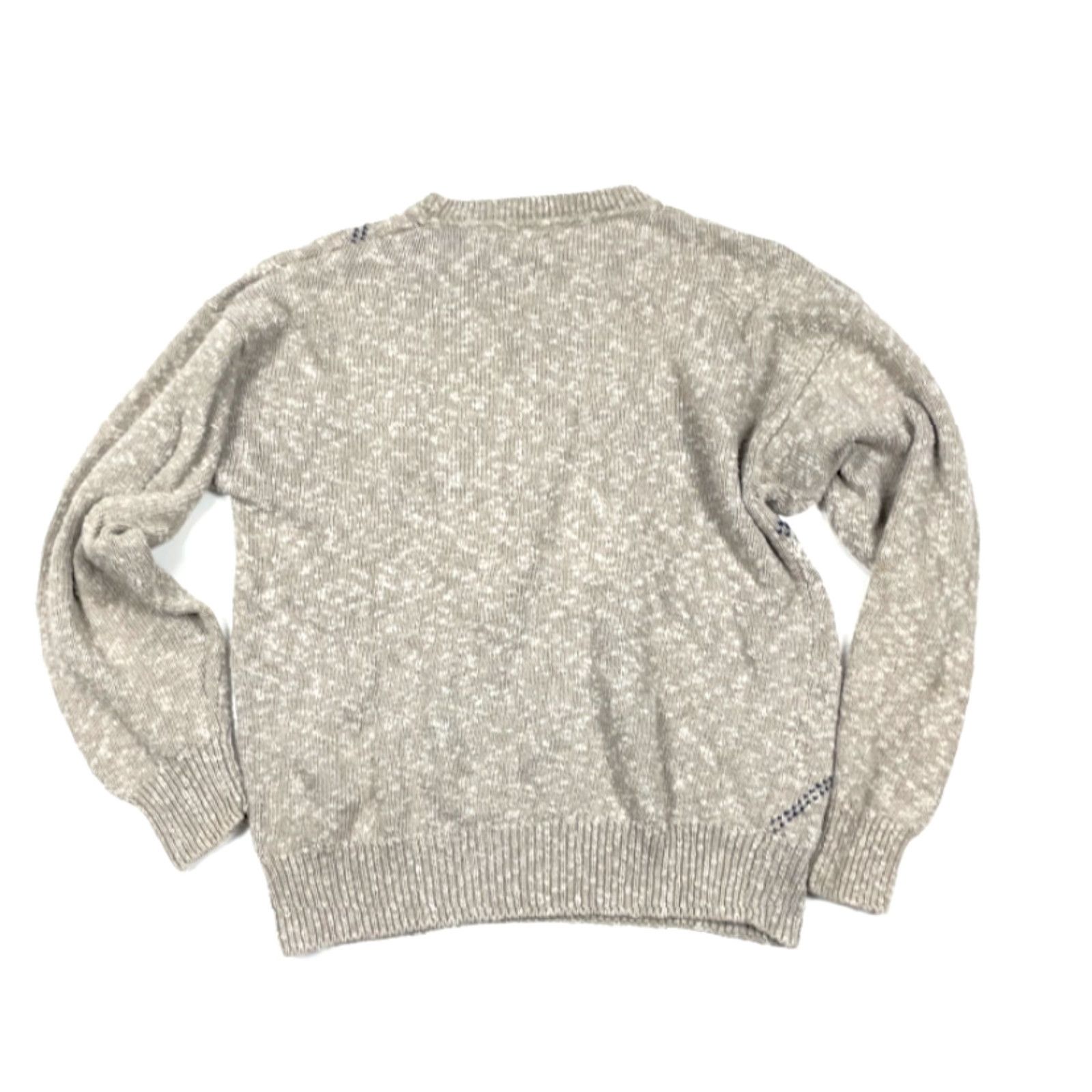 Gant VINTAGE GANT Sweater Diamond Knit Pattern Heavyweight Crew Neck Mens L Beige Knit 80s 90s Retro Tennis Classic Size US L / EU 52-54 / 3 - 2 Thumbnail