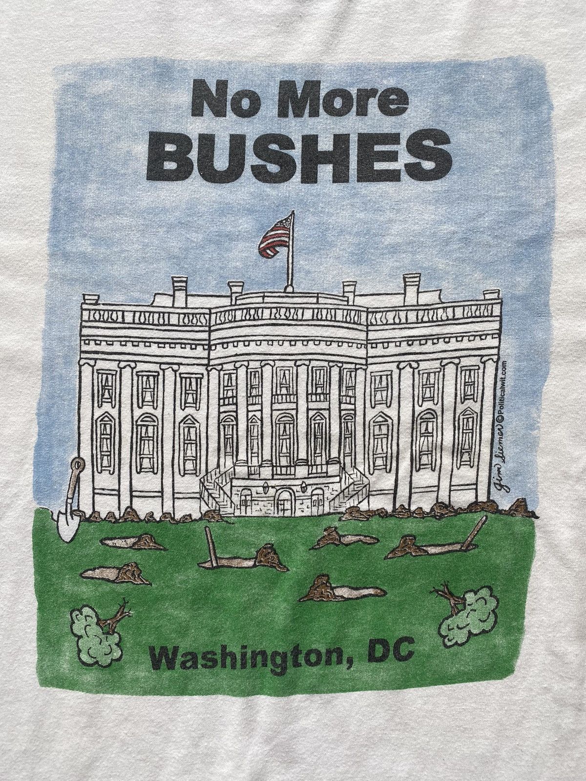 Vintage Vintage No More Bushes t shirt political humor Size US M / EU 48-50 / 2 - 2 Thumbnail