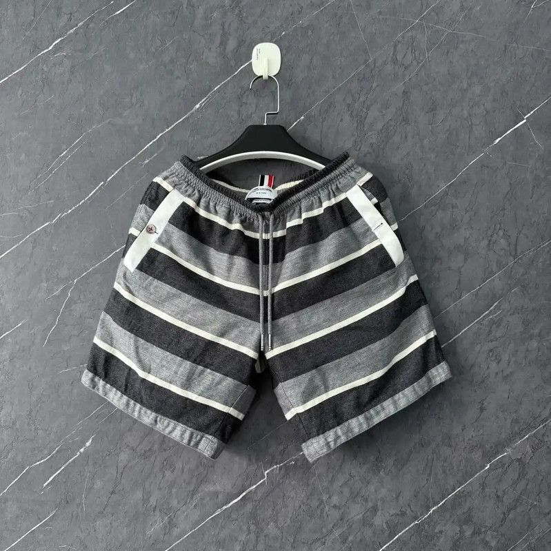 Thom Browne Men's Striped Cotton Shorts 0089