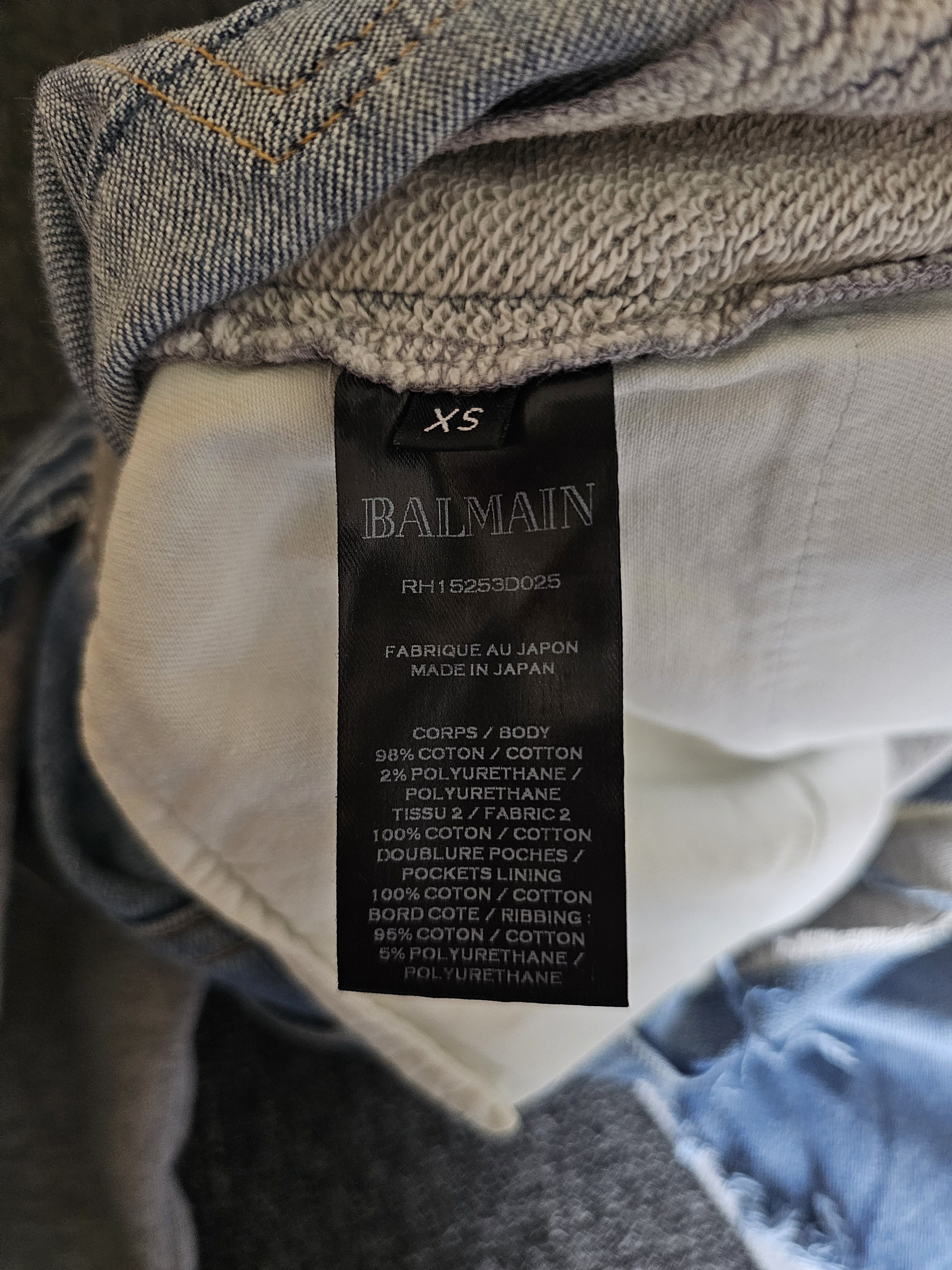 Balmain BALMAIN Men's Denim Patchwork Sweatpants Size XS Size US 29 - 5 Thumbnail