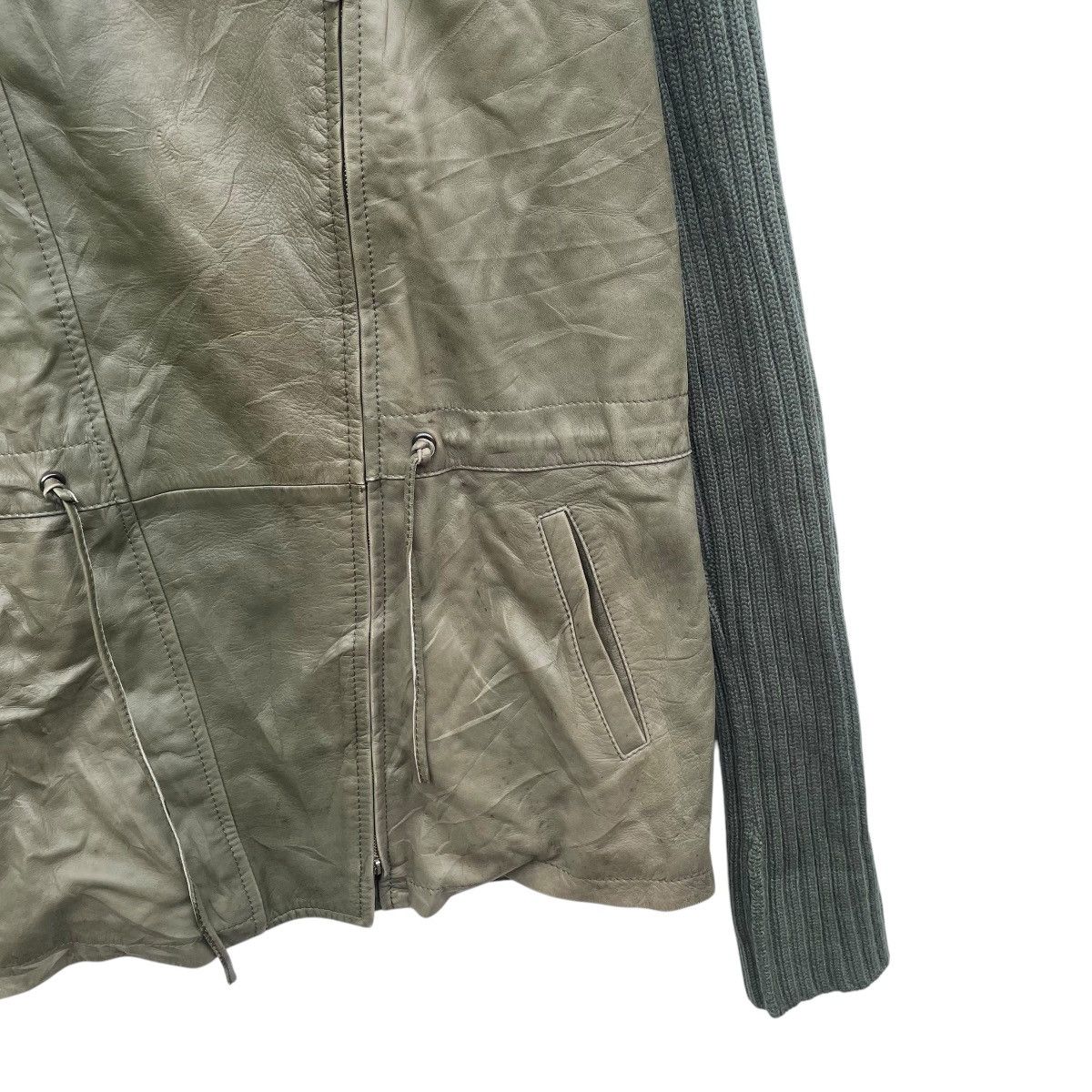 Genuine Leather × Malo Italian Designer Malo Leather Jacket Size M / US 6-8 / IT 42-44 - 4 Thumbnail