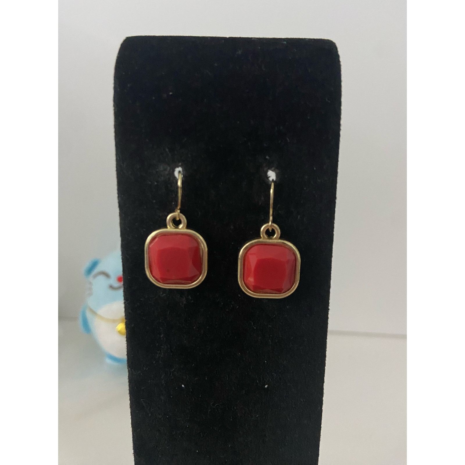 Other rounded square earrings gold tone Size ONE SIZE - 1 Thumbnail