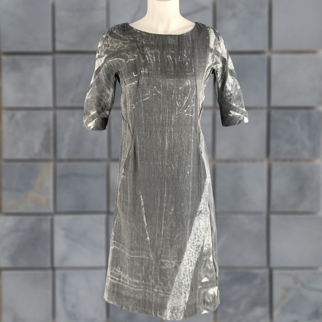 Marni MARNI Dress Grey Silver Marbled Short Sleeve Size 2 Women Size 26" / US 2 / IT 38 - 1 Thumbnail