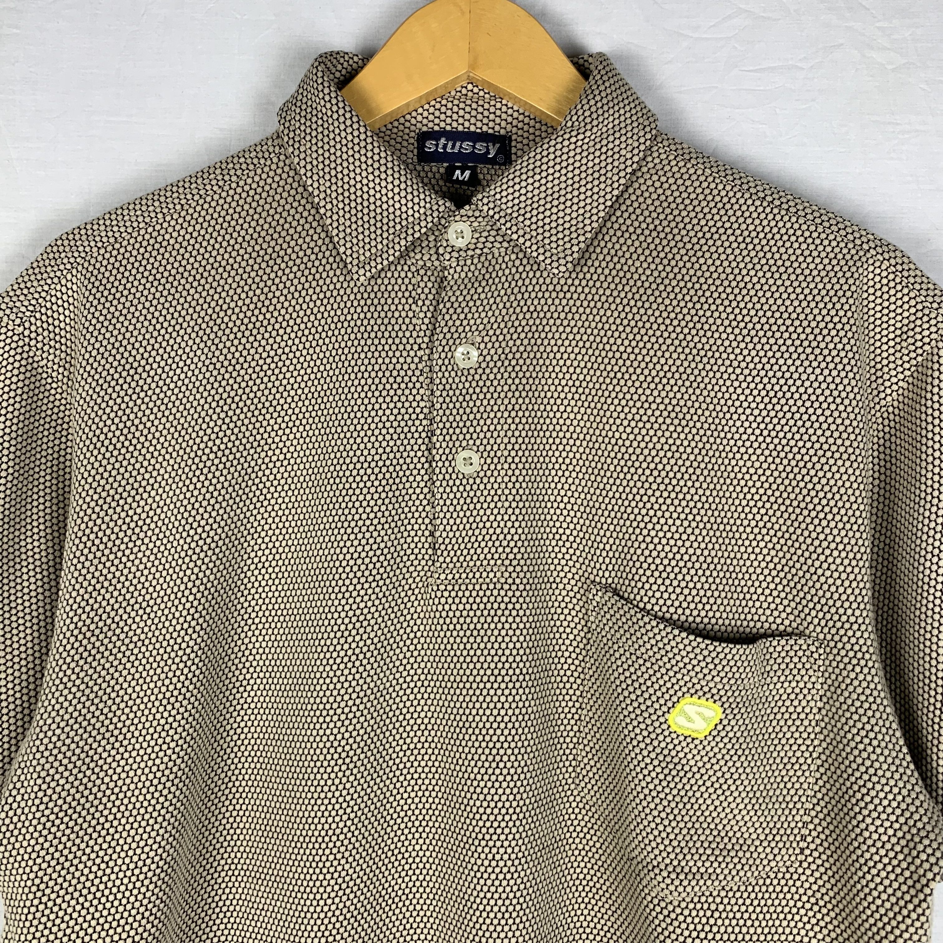 Stussy Stussy orange S cable knit polo shirt | Grailed