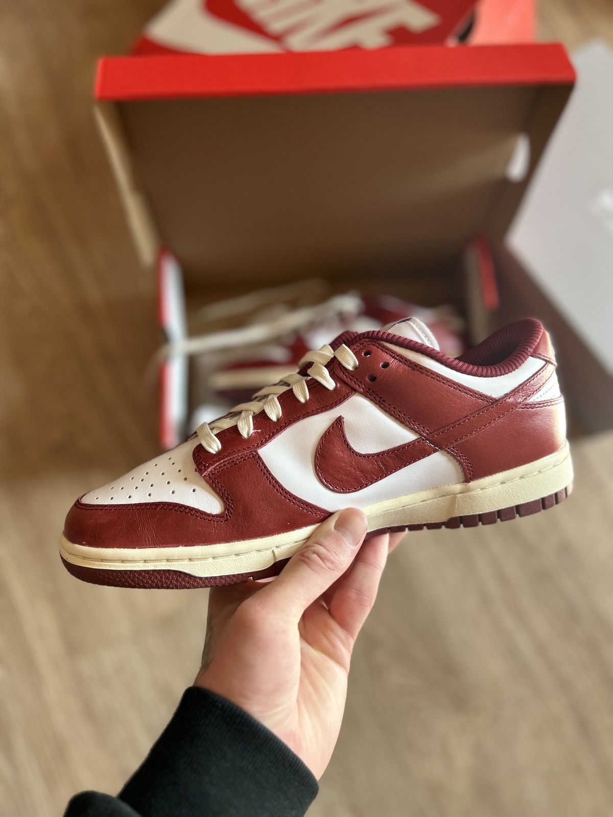 Nike Nike Dunk Low PRM Team Red Size US 9 / EU 42 - 2 Thumbnail