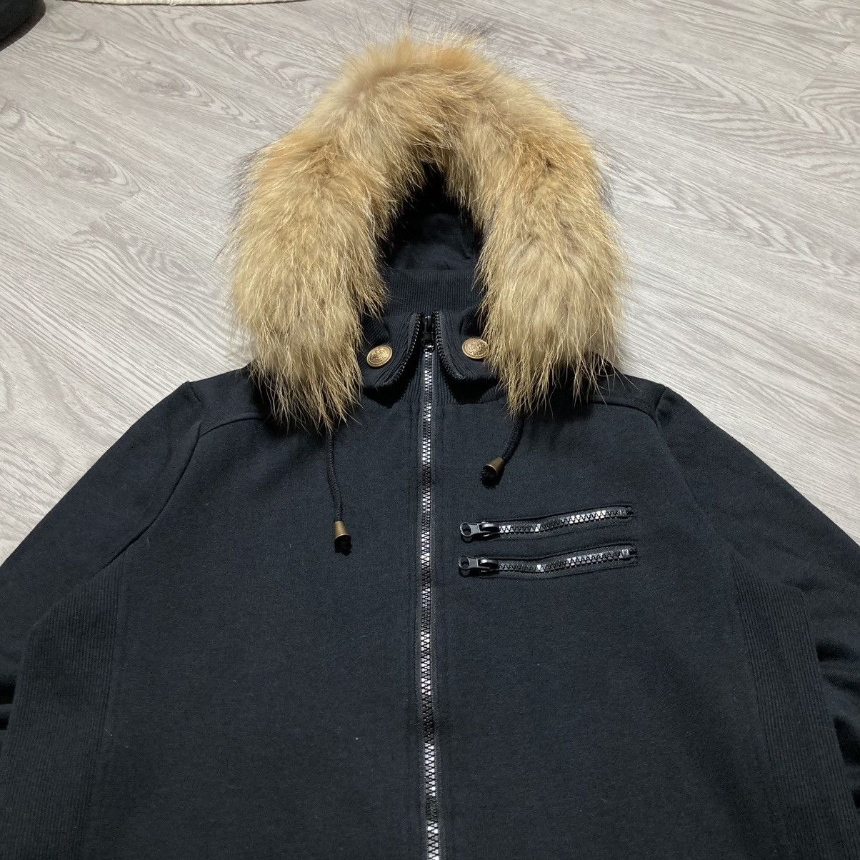 14th Addiction 2000s Lorenzo Fur Ziphoodie Black Lgb Punk Gothic Style Size US M / EU 48-50 / 2 - 4 Thumbnail