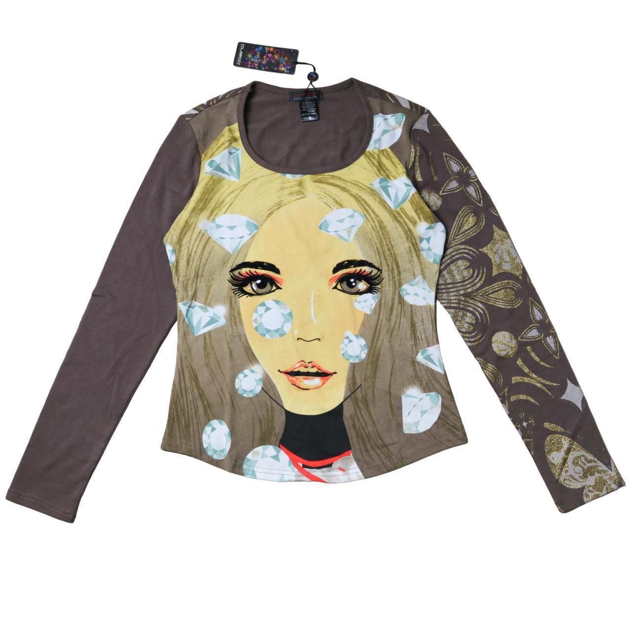 00s NWT Custo Barcelona girl & diamond L/S Tee