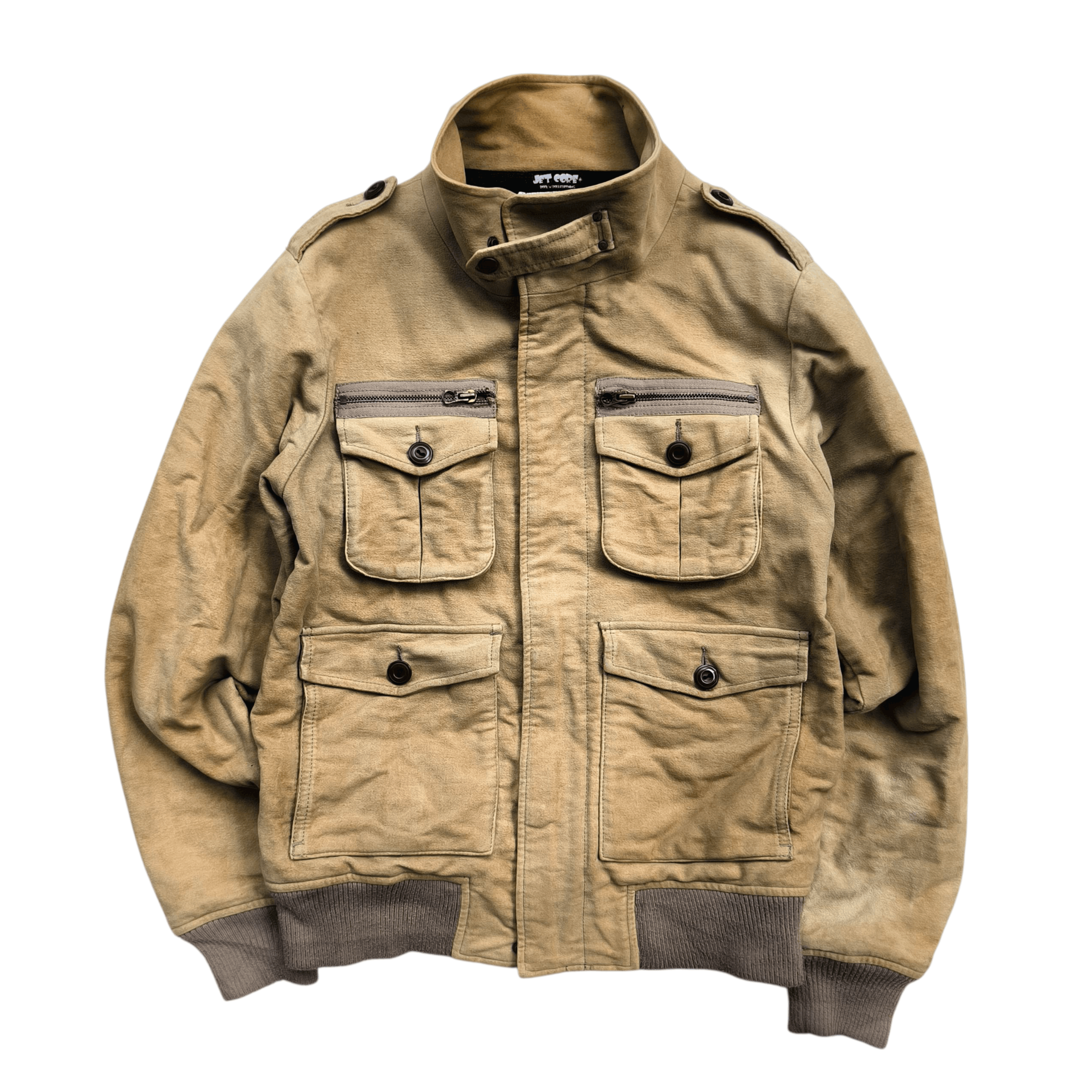 Vintage Vintage 1990s Melton Cargo Suede Jacket Size US M / EU 48-50 / 2 - 2 Thumbnail