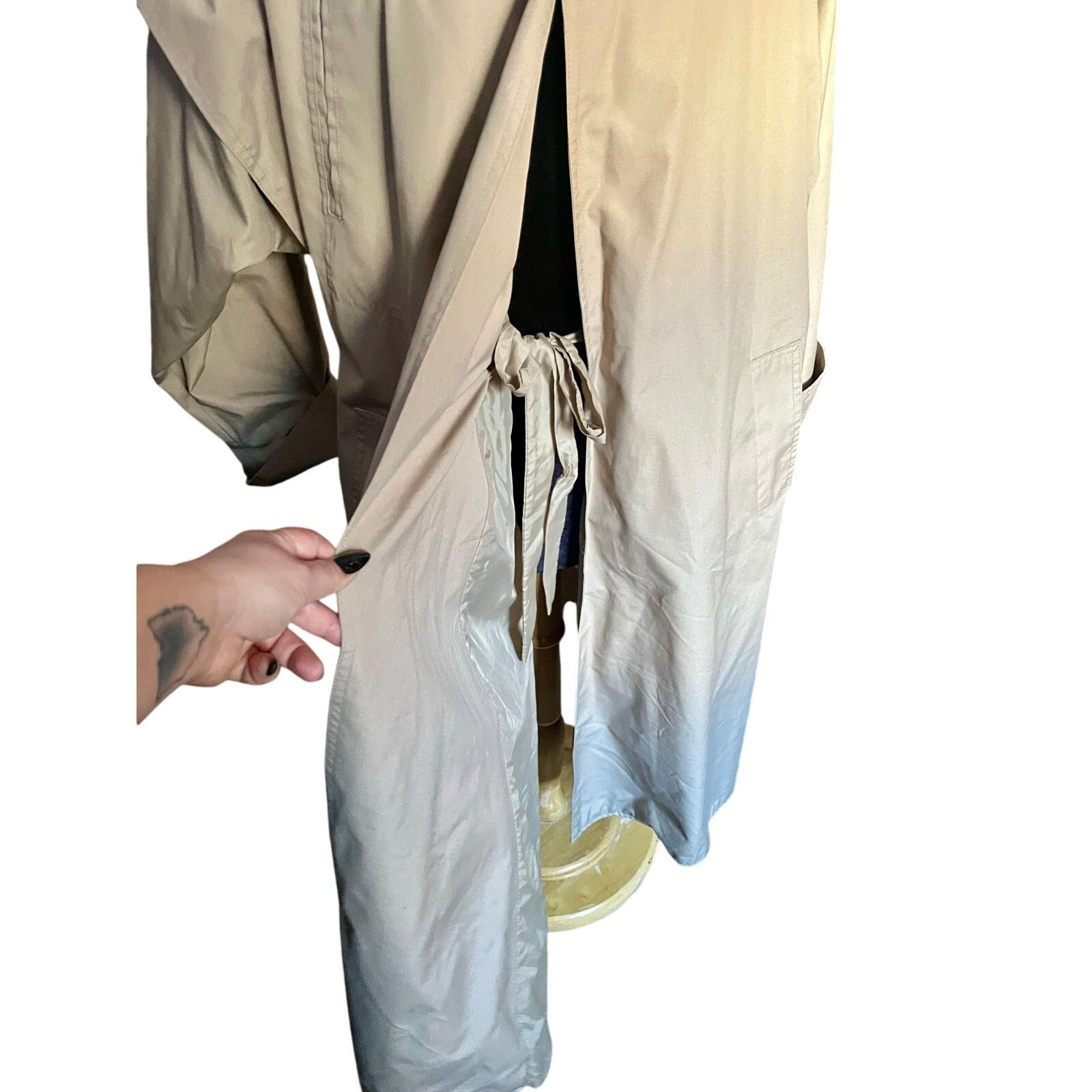 Vintage Vintage 70s Saxton Hall Khaki Rain Coat Trench Jacket Small Size S / US 4 / IT 40 - 7 Thumbnail