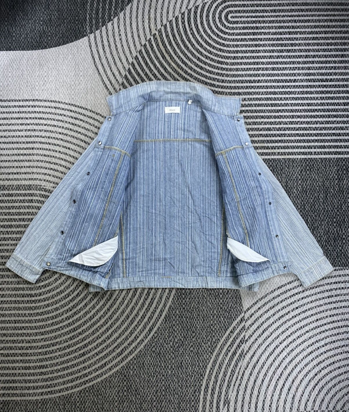 Preach Vtg Preach Striped Fullbutton Denim Jacket Size US XXL / EU 58 / 5 - 6 Thumbnail