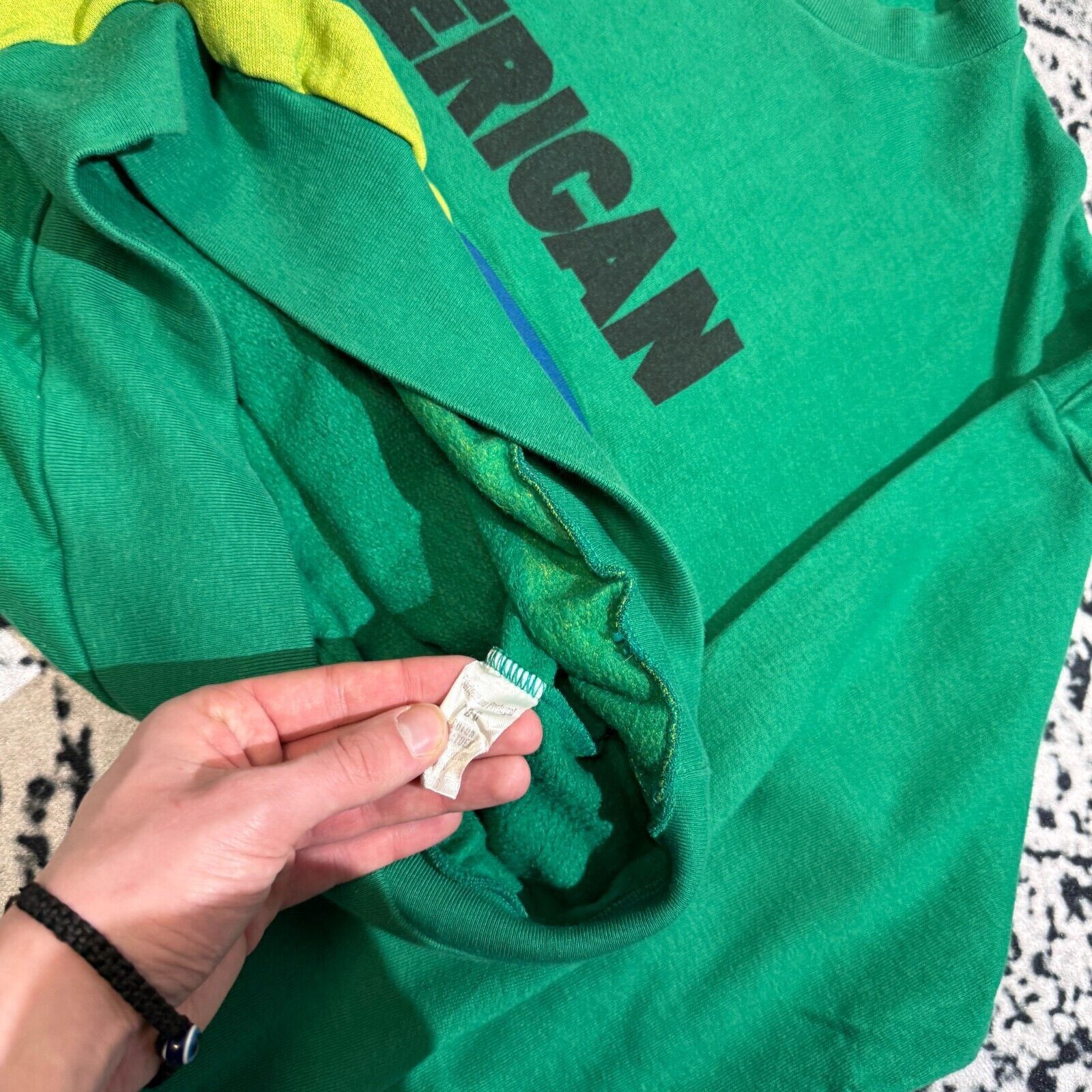 Vintage Vintage American Team Unisex Green Cotton Crewneck Size L Size US L / EU 52-54 / 3 - 10 Thumbnail