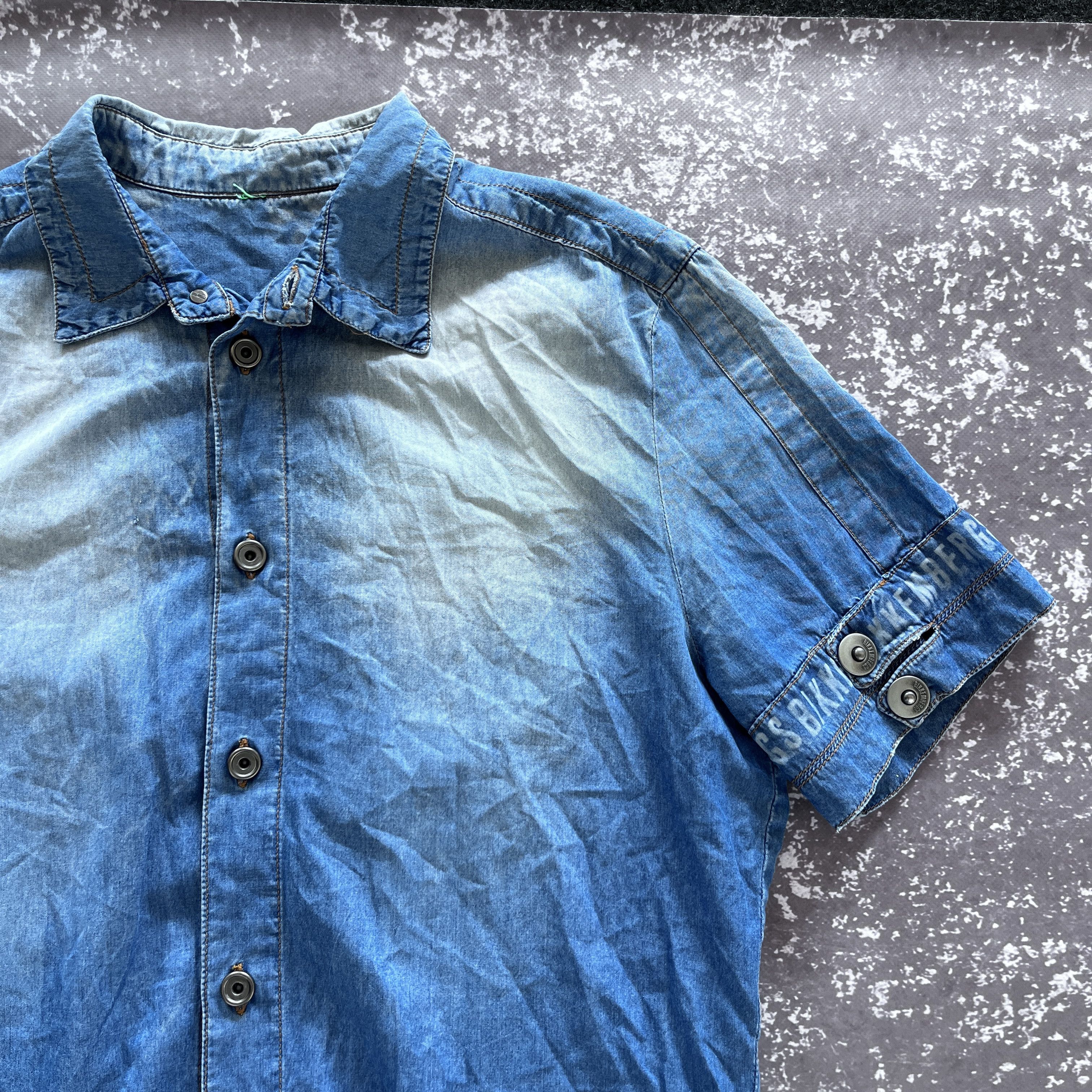 Dirk Bikkembergs Dirk Dirk Bikkembergs Asymmetric Button Up Denim Blue Shirt Size US M / EU 48-50 / 2 - 7 Thumbnail