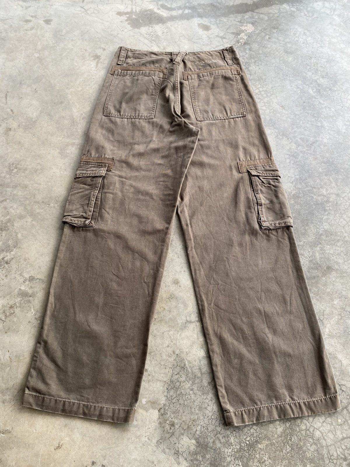 JNCO × Japanese Brand Baggy Jeans Green Source Sun Faded Chocolate/Green Cargo Size US 30 / EU 46 - 11 Thumbnail