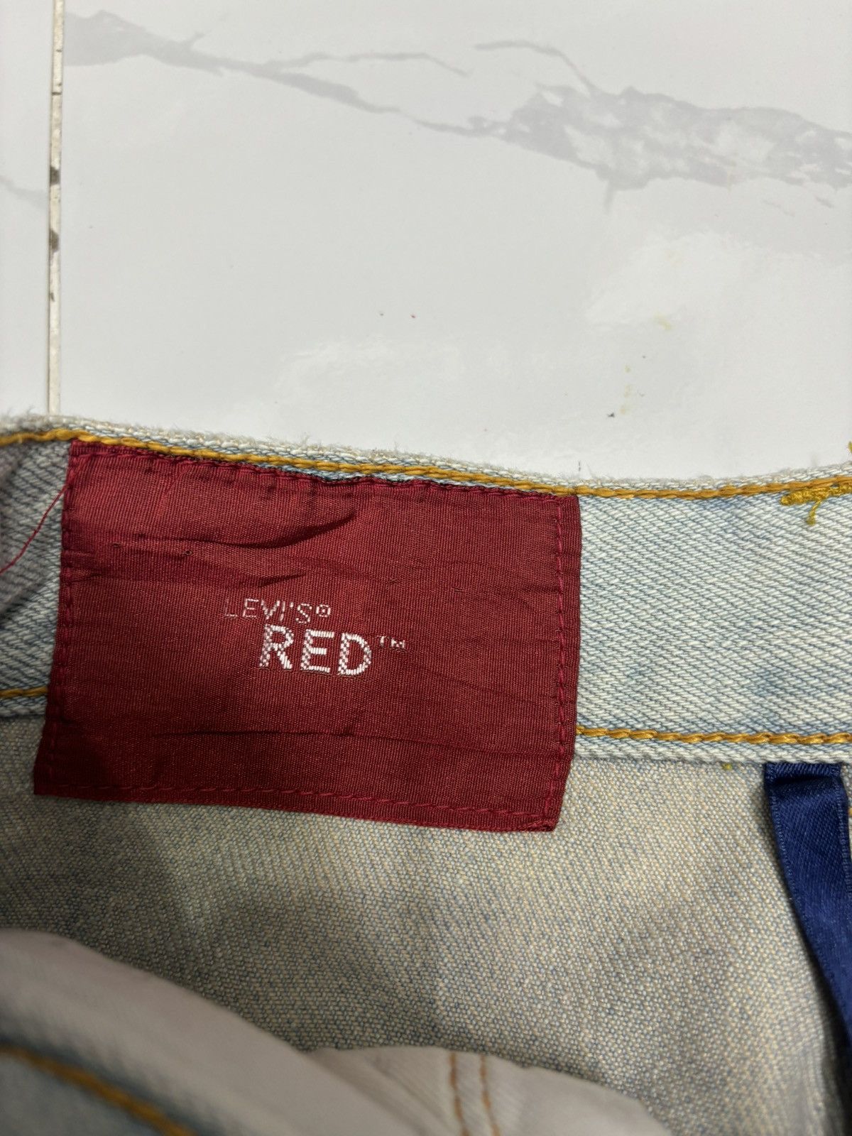 Levi's 🔥LEVIS RED FLARE DISTRESSED DENIM JEANS Size 27" / US 4 / IT 40 - 9 Thumbnail