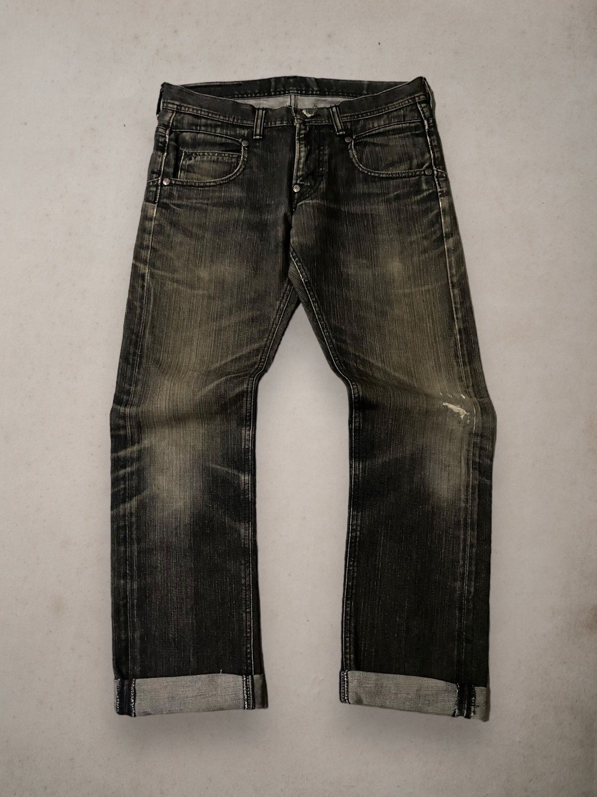 image of Lee Riders Classic Retro Ripped Jeans Denim in Black, Men's (Size 36)