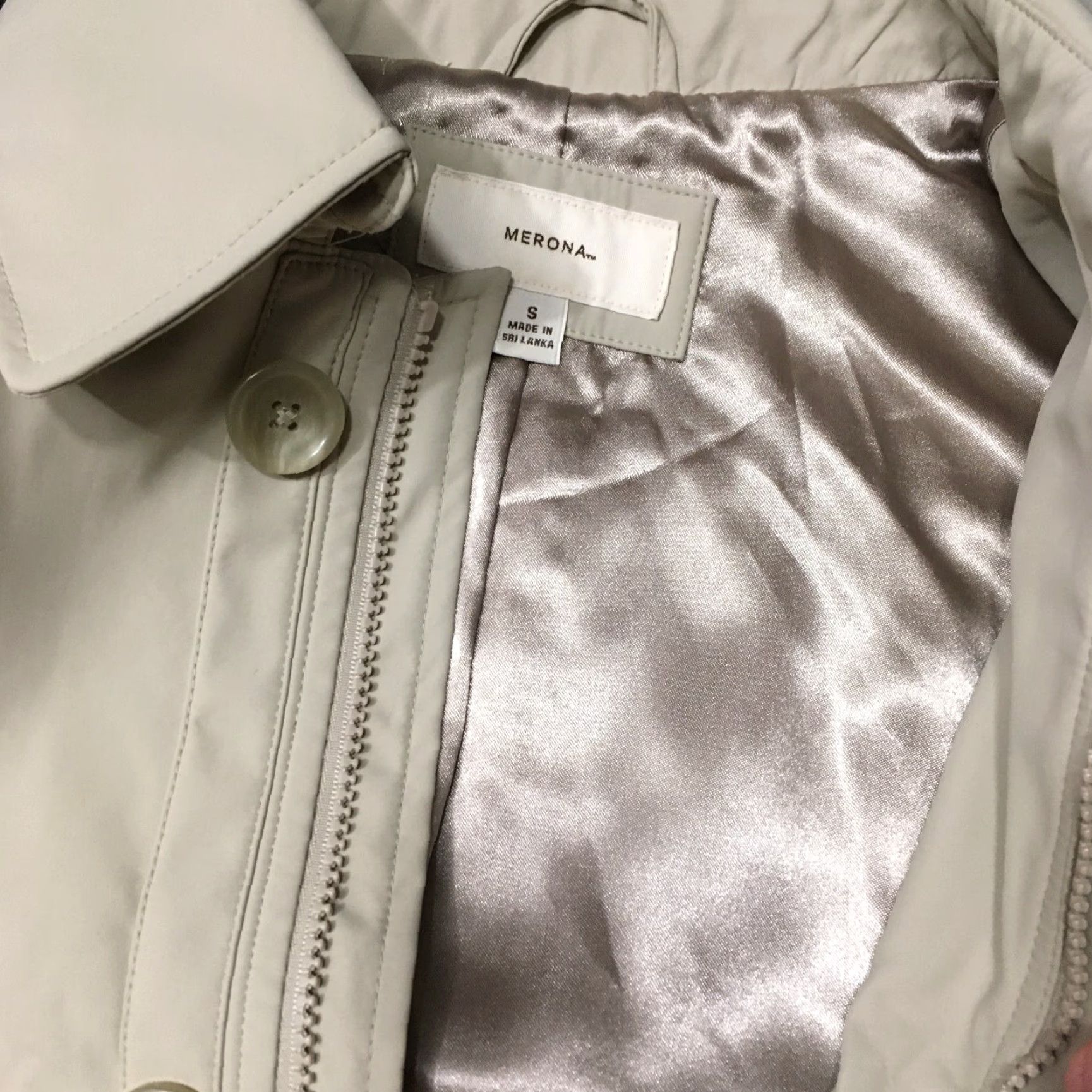 Merona Merona Trench Coat Jacket Tan Beige Long Sleeve Pockets Women S Regular XS? Size S / US 4 / IT 40 - 6 Thumbnail