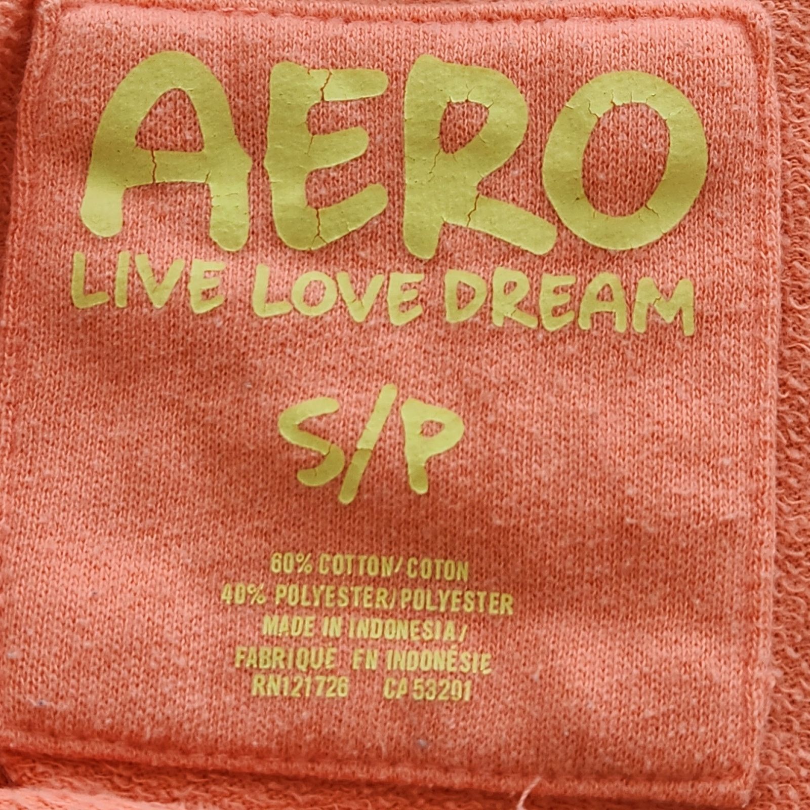 Other Aero Live Love Dream Orange Cropped Rolled Raw Hem Top S Size S / US 4 / IT 40 - 4 Thumbnail