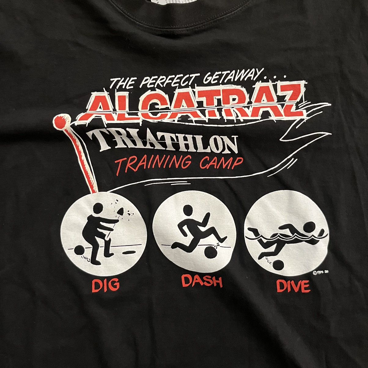 Band Tees × Vintage 1994 Alcatraz training Camp Joke Tee Size US L / EU 52-54 / 3 - 2 Thumbnail