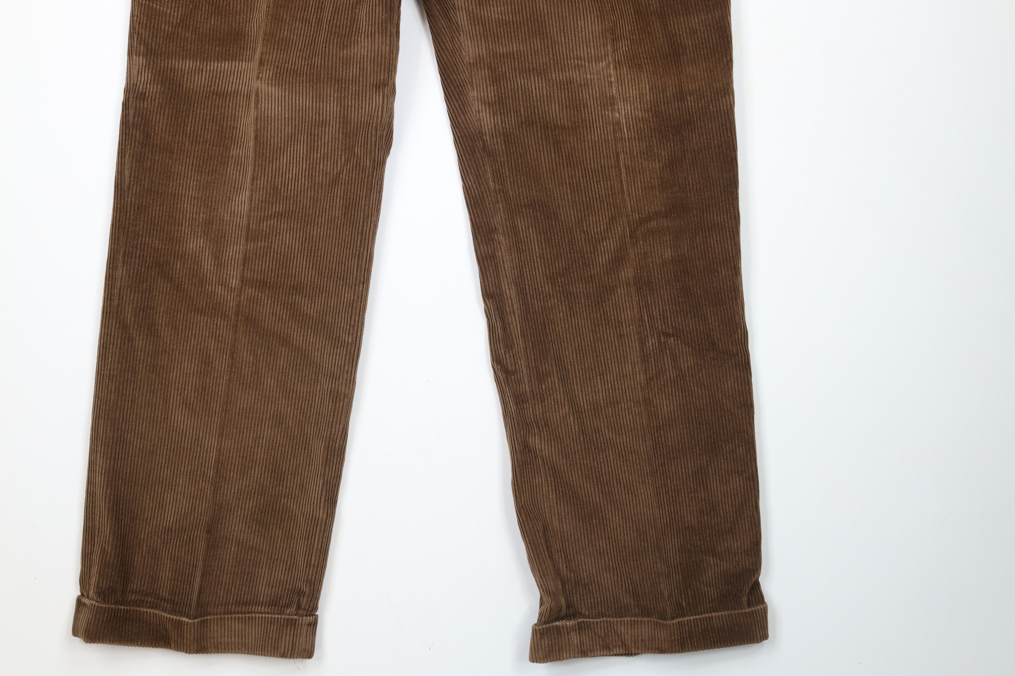 Lands' End × Vintage Vintage 90s Lands End Cuffed Wide Leg Corduroy Pants USA Size US 36 / EU 52 - 4 Thumbnail
