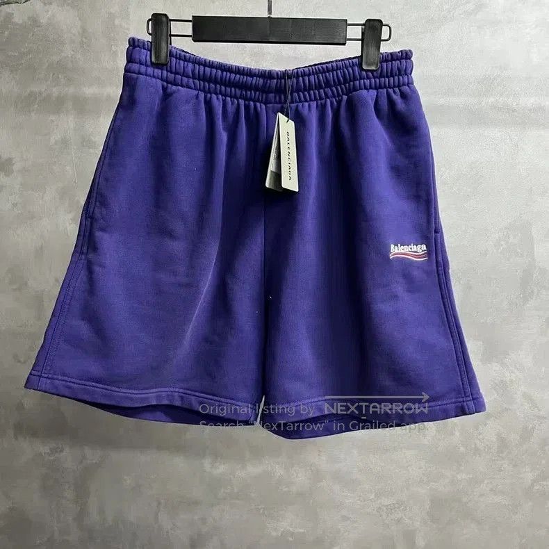 Balenciaga Balenciaga Blue Logo Print Casual Shorts. Size US 34 / EU 50 - 1 Thumbnail