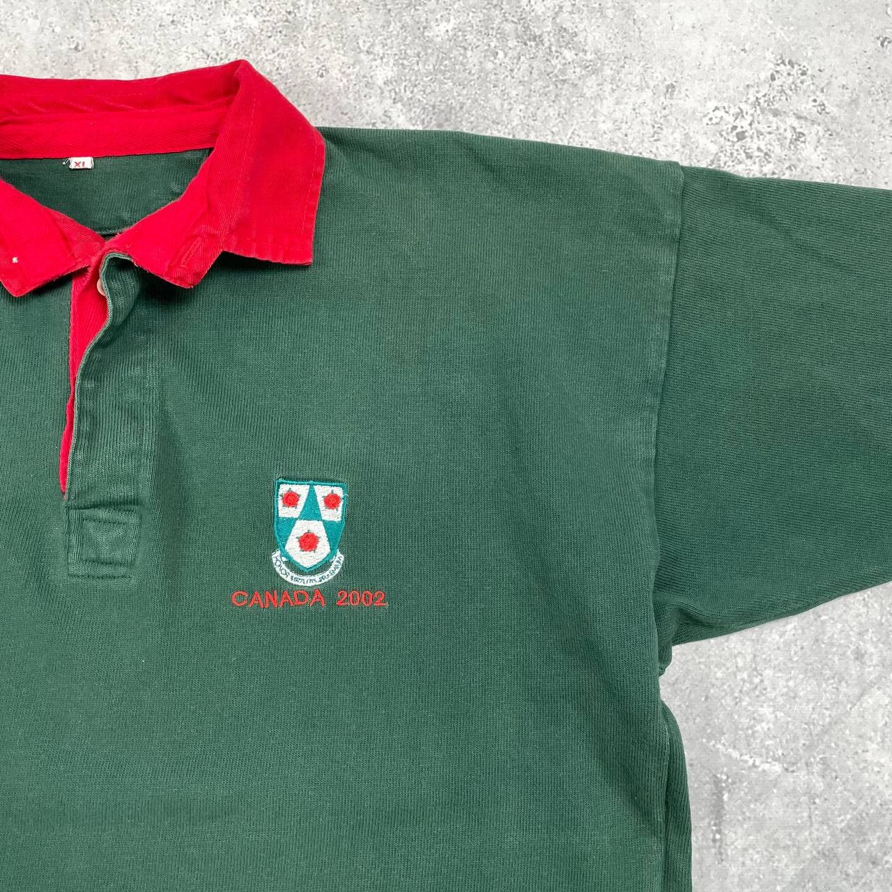 Vintage Vintage 2002 Canada Rugby Club Polo Shirt Faded Green XL Size US XL / EU 56 / 4 - 4 Thumbnail
