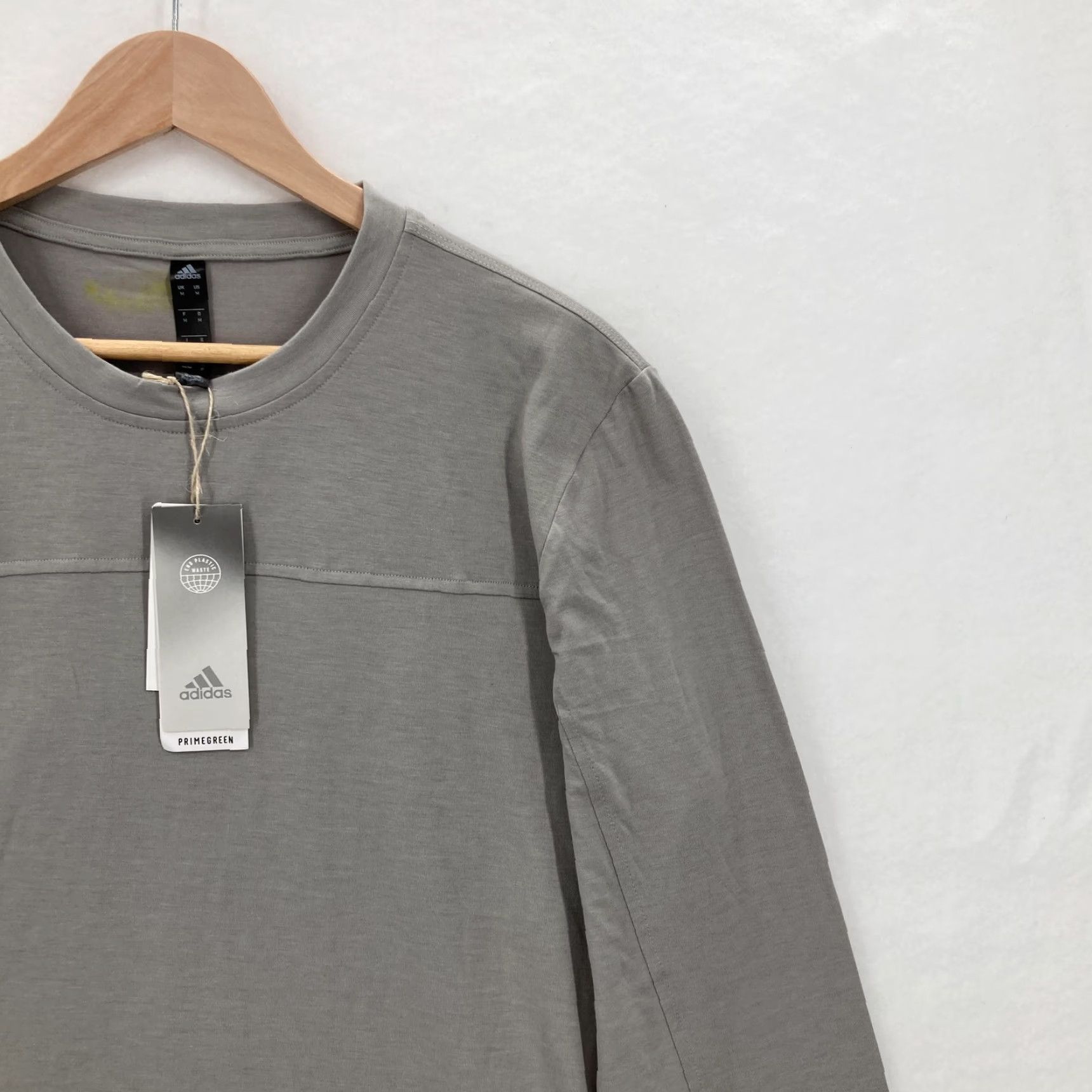 Adidas Adidas Shirt Mens Medium Gray Long Sleeve Performance Stretch Casual Training Aeroready Moisture Wicking Size US M / EU 48-50 / 2 - 2 Thumbnail