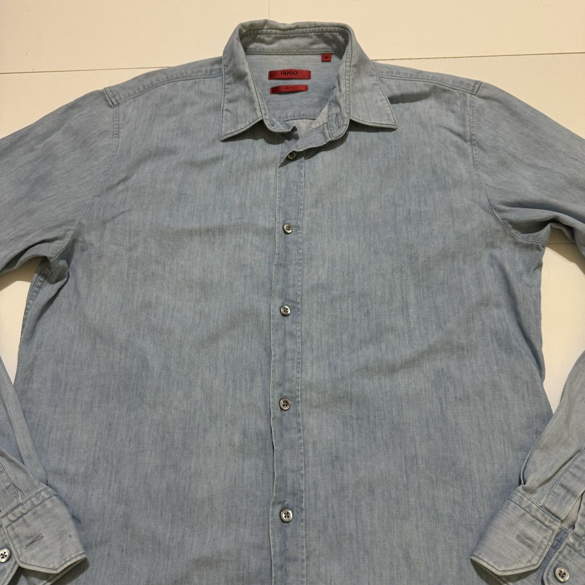 Hugo Boss Hugo Boss Denim Men’s Slim Fit Shirt Button Up Long Sleeve Size US M / EU 48-50 / 2 - 2 Thumbnail