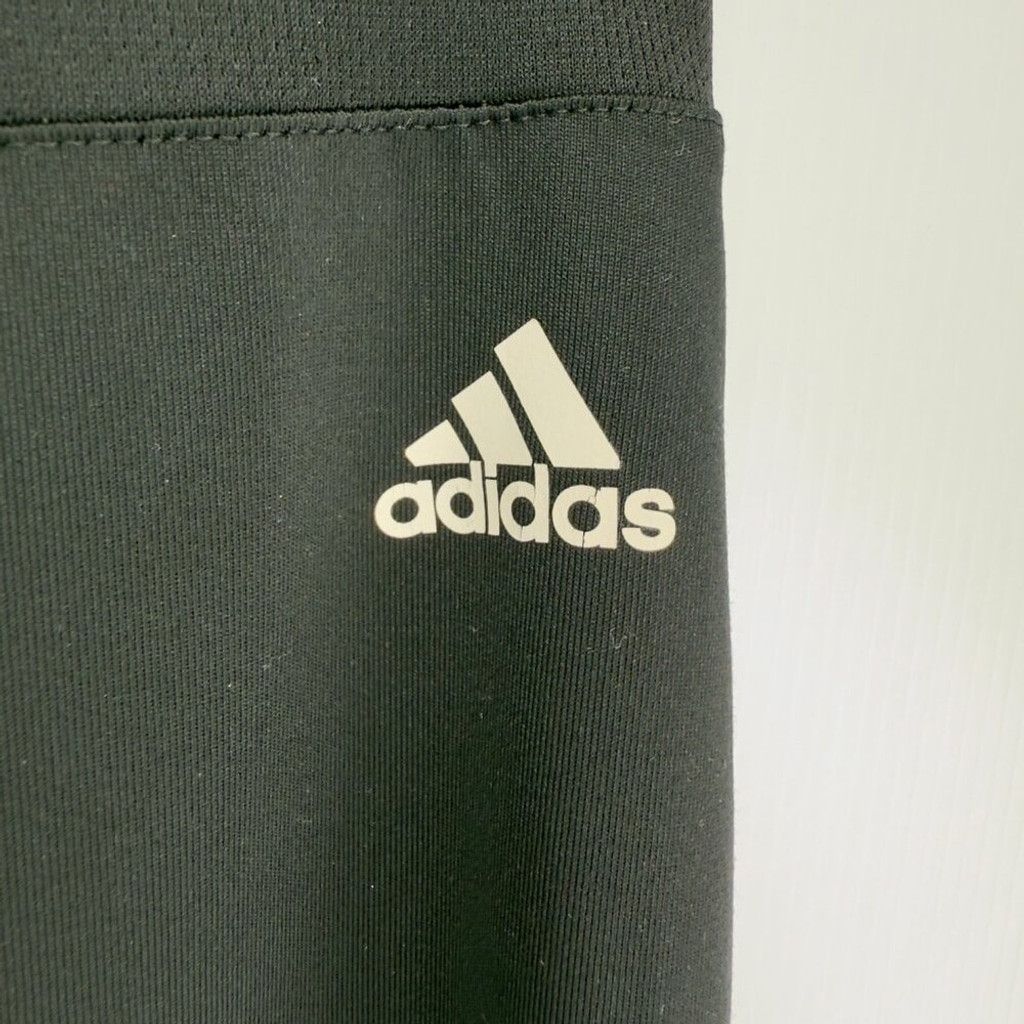 Adidas ADIDAS Lightweight Adjustable Leg Cropped Black Capris Sz S Size 27" / US 4 / IT 40 - 2 Thumbnail