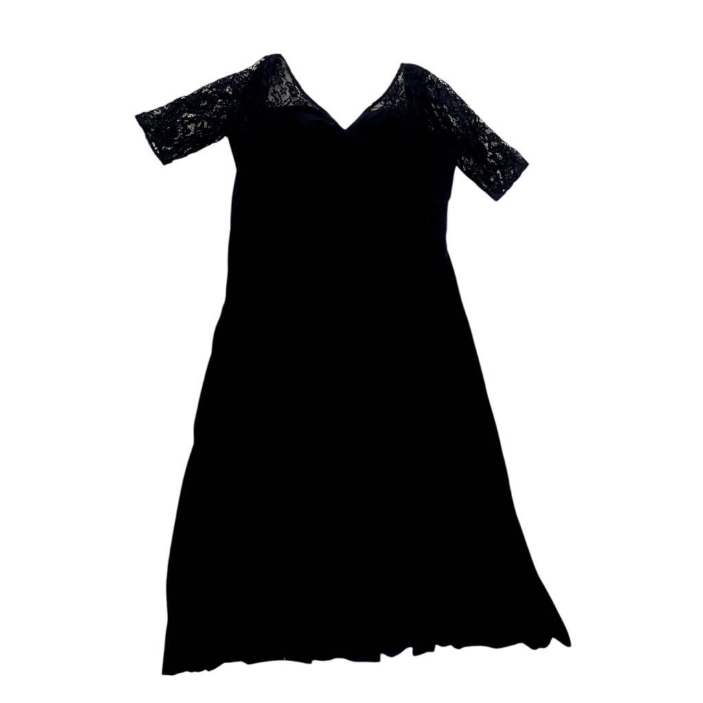 Other Long Maxi Formal Gown Dress Black 1/2 Sleeve Lace 3XL Women Size 3XL / US 20-22 - 9 Thumbnail