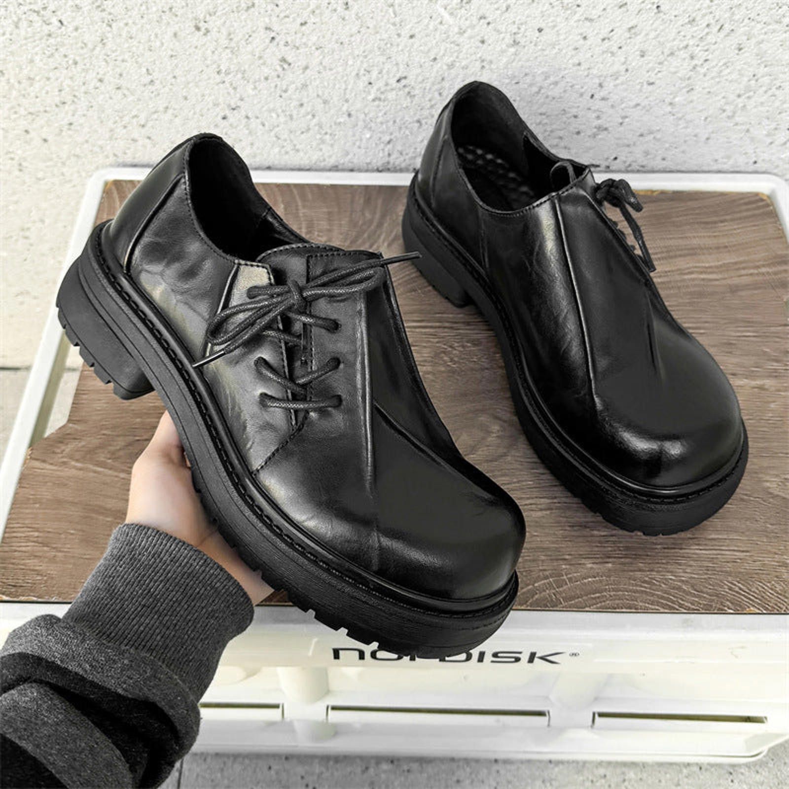 Vintage Chunky Sole Lace-Up Derby with Height Options Size US 9 / EU 42 - 2 Thumbnail