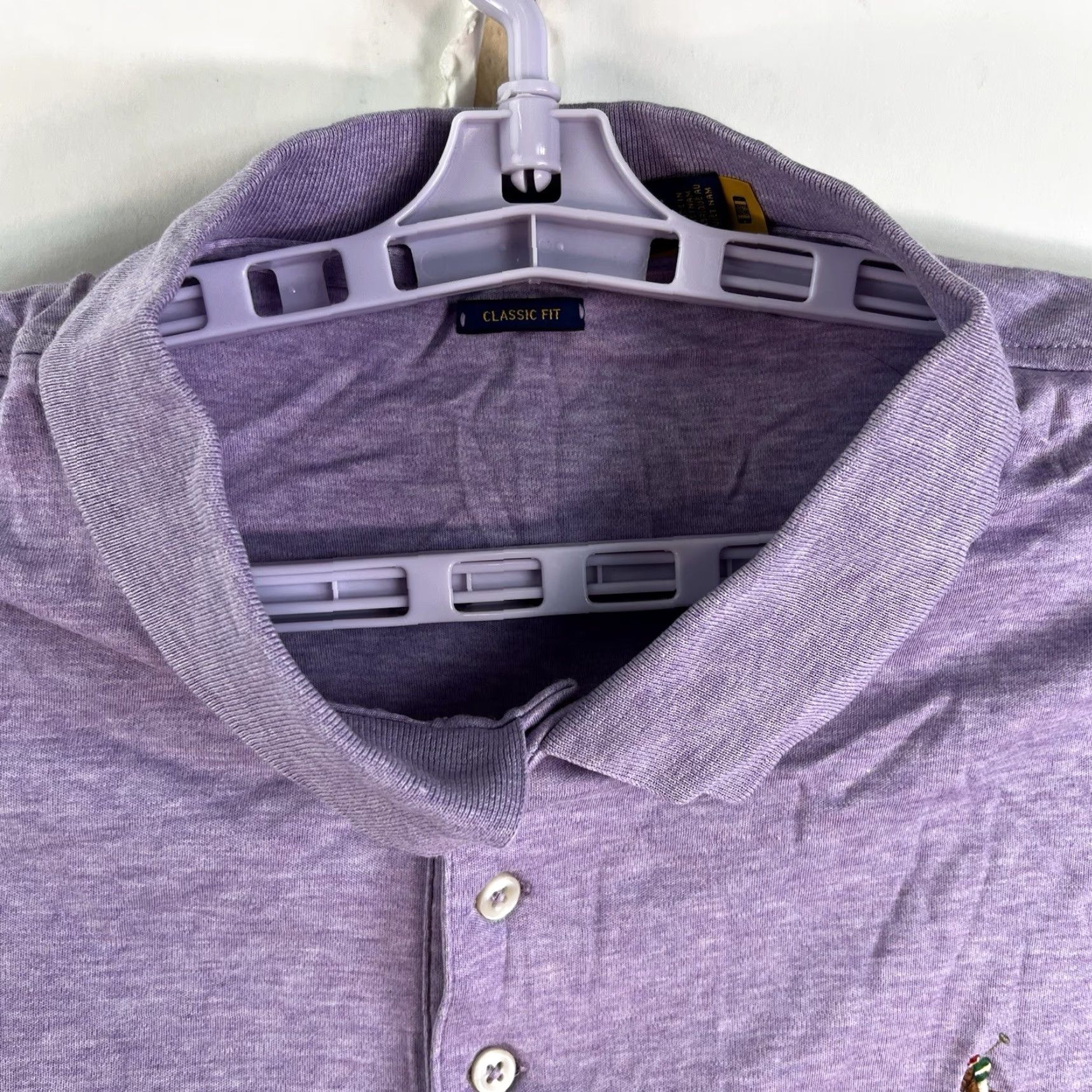 Ralph Lauren Ralph Lauren Polo Shirt Mens 2XL Short Sleeve Classic Fit Purple Cotton Polo Shirt Logo Embroidered Adult Men Sportsman USA 90s Size US XXL / EU 58 / 5 - 4 Thumbnail