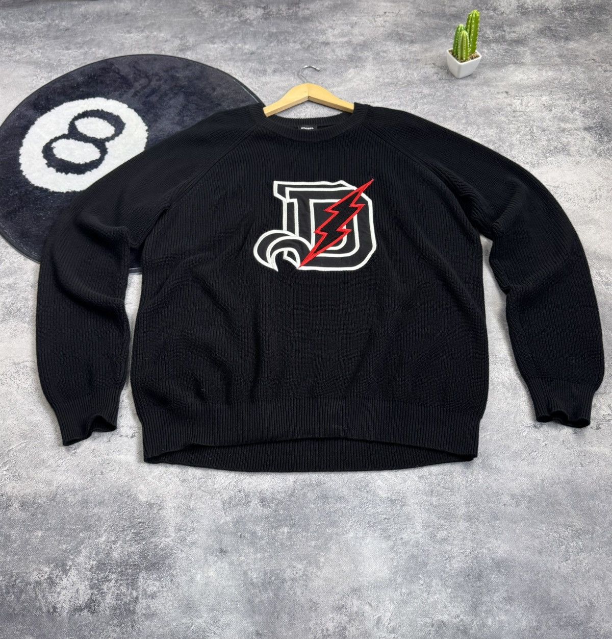 Diesel Diesel Knit Sweater Oversize Vintage Y2k Spellout Big Logo Size US XXL / EU 58 / 5 - 8 Thumbnail