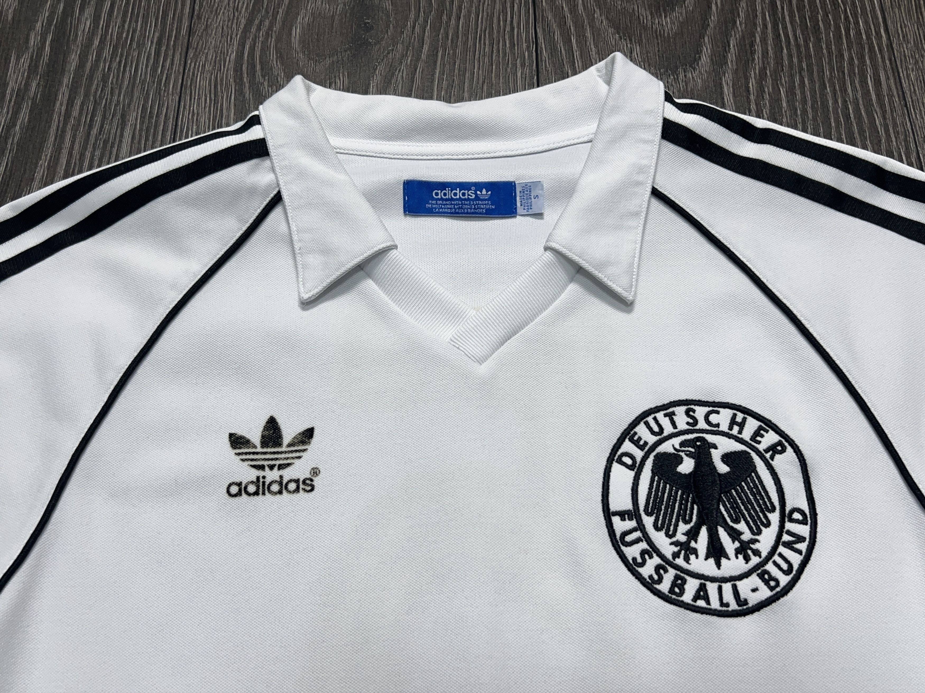 Adidas #5 Germany DFB 1980s Retro Football Soccer Jersey Shirt Size US S / EU 44-46 / 1 - 2 Thumbnail