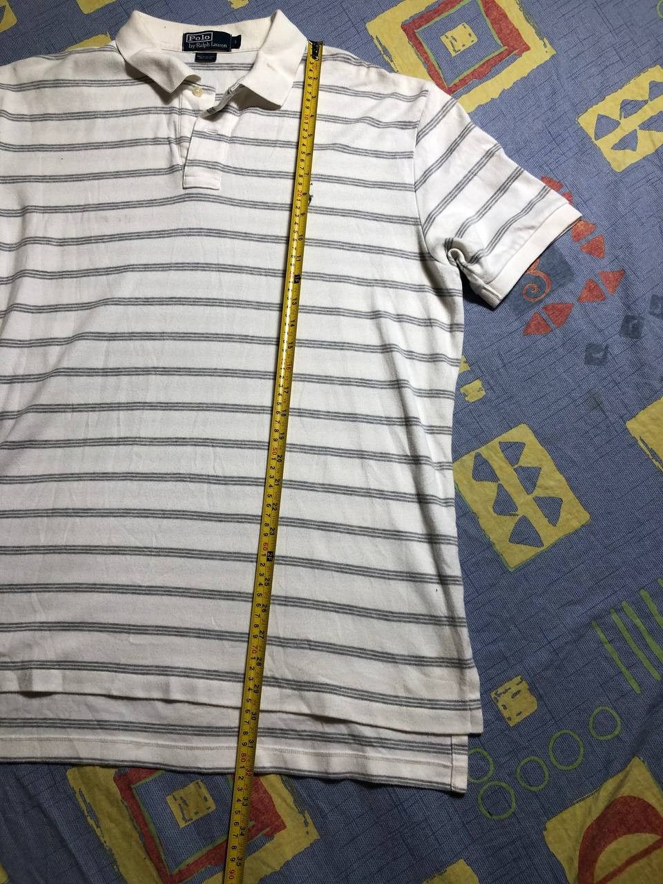Polo Ralph Lauren Vintage Polo Ralph Lauren polo shirt in a strip Mens White L Size US L / EU 52-54 / 3 - 9 Thumbnail