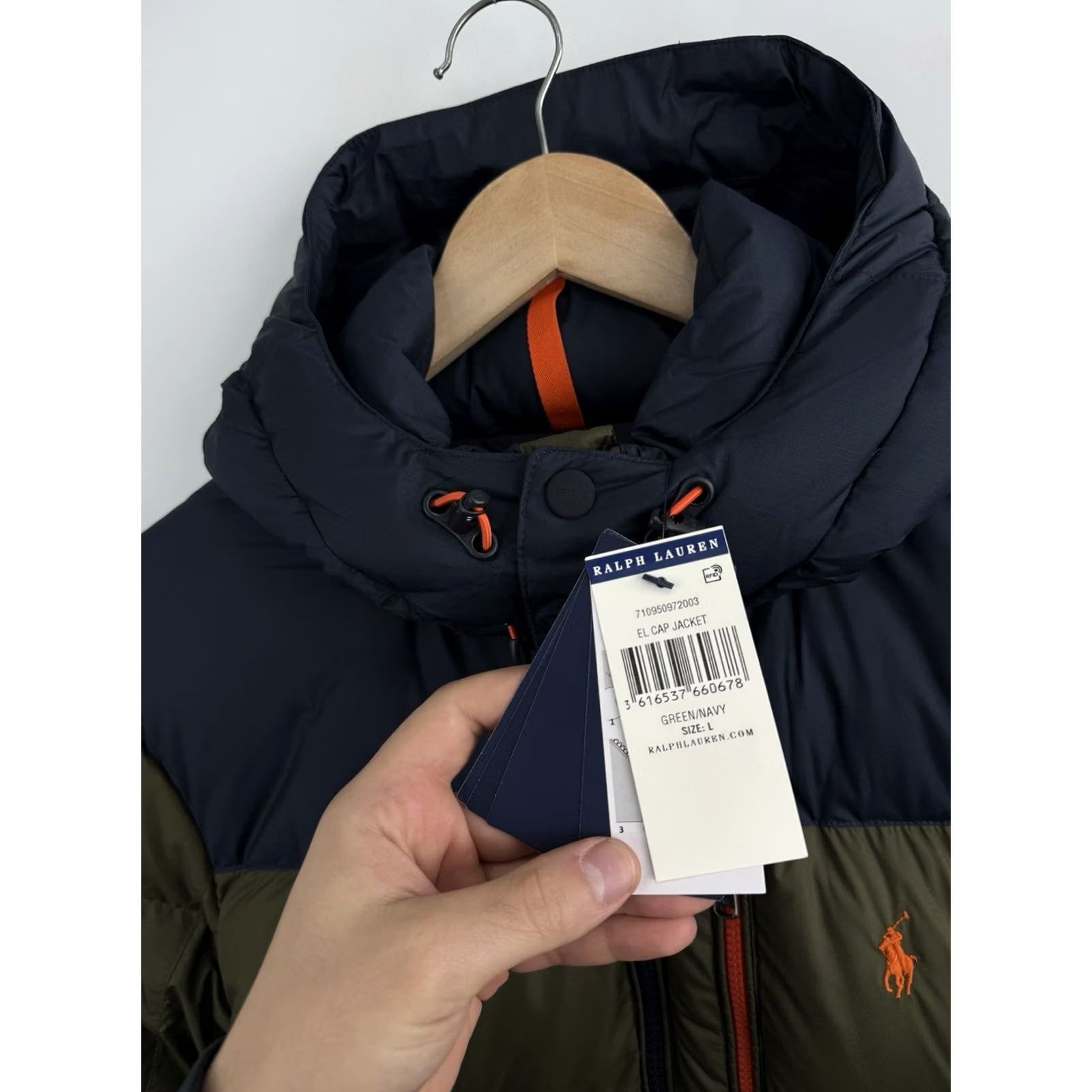 Ralph Lauren VINTAGE? No — actually NEW Polo Ralph Lauren Hooded Down Puffer El Cap Jacket L Green Men Jacket Size US L / EU 52-54 / 3 - 7 Thumbnail