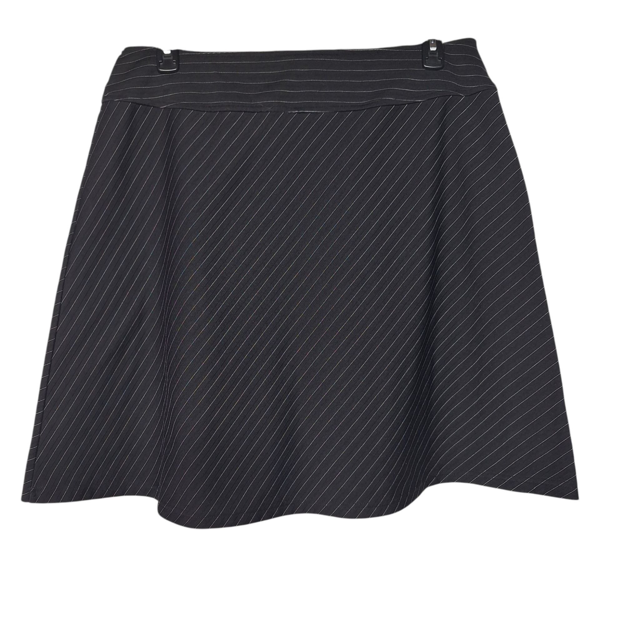 Other Vtg Fashion Bug Pinstripe Mini Skirt Office Siren Dark Acade Size 40" / US 18 - 2 Thumbnail