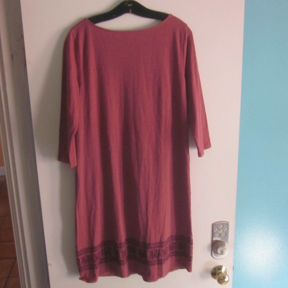 Eileen Fisher Garnet Hill Embroidered Dress Size M Size M / US 6-8 / IT 42-44 - 4 Thumbnail