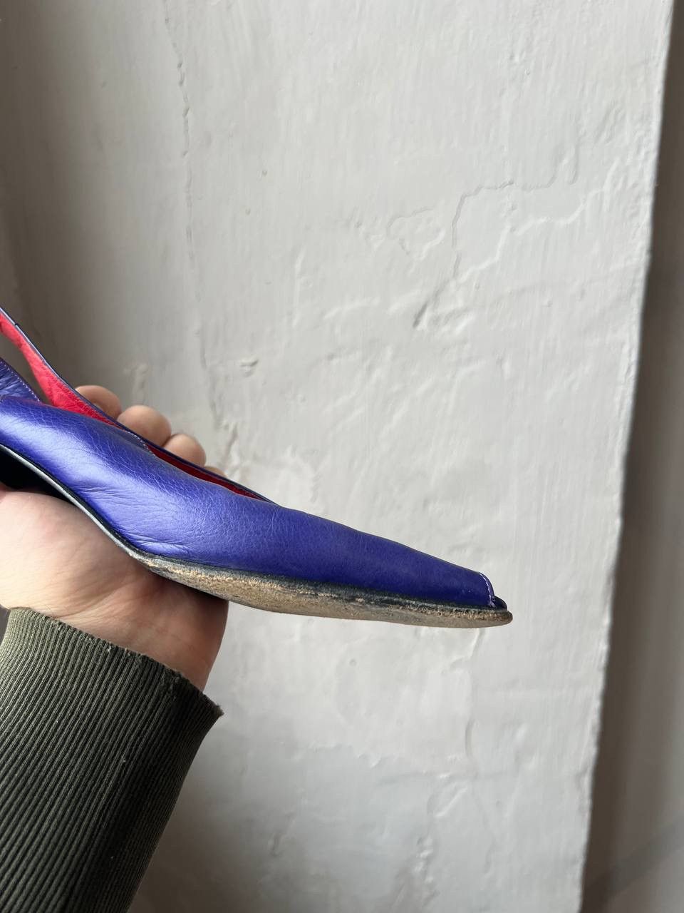 Celine 80’S CELINE ITALY ESCARPINS BLUE LEATHER HEELS CLASSIC SZ 39 Size US 9 / IT 39 - 14 Thumbnail
