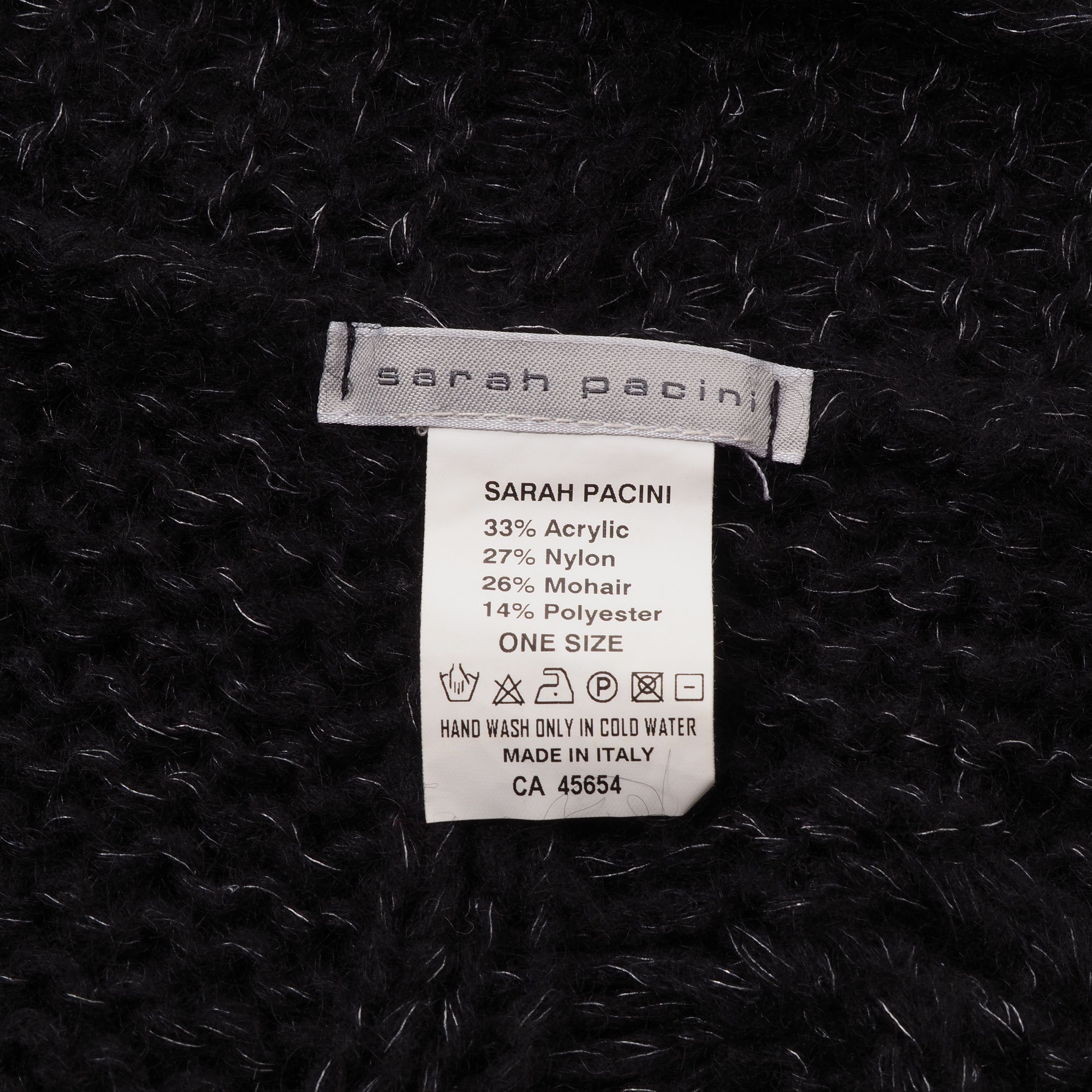 Sarah Pacini Sarah Pacini Gray Mohair Open Cape Sweater Cardigan Size ONE SIZE - 6 Thumbnail