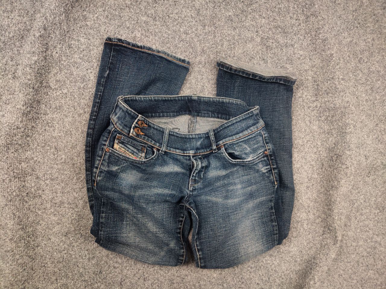 Diesel Vintage Diesel Belted low Rise jeans Flared bootcut Y2K Size 29" - 1 Thumbnail